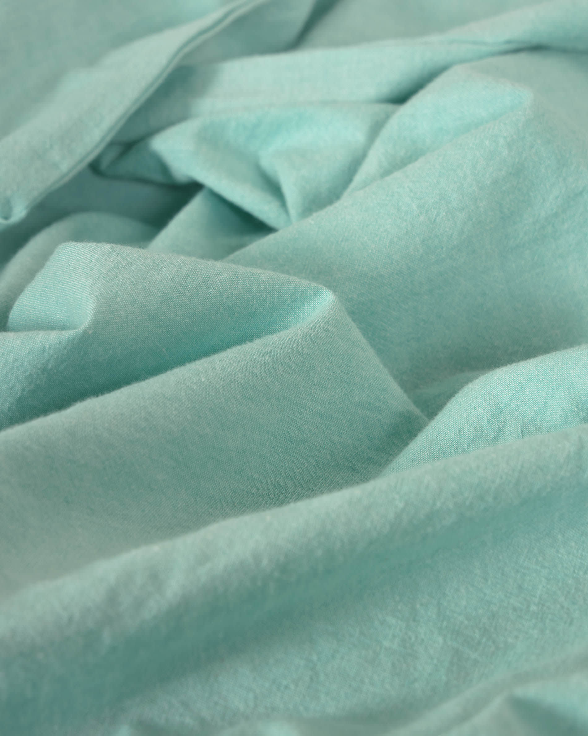 Gaitana duvet cover, sheet & pillowcase set in turquoise GOTS-certified cotton 70 x 140 cm