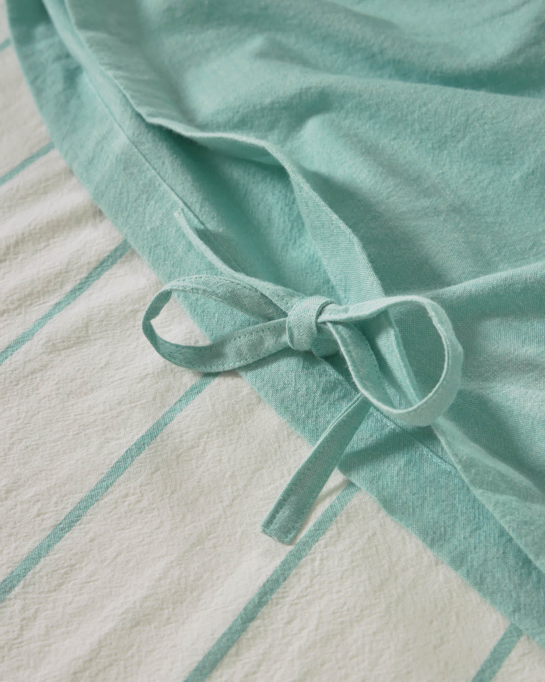 Gaitana duvet cover, sheet & pillowcase set in turquoise GOTS-certified cotton 70 x 140 cm