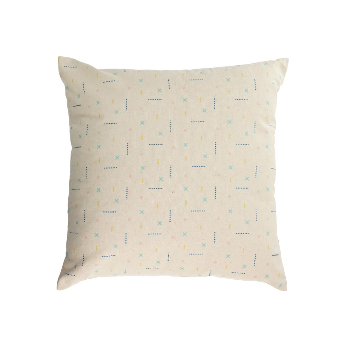Zale 100% cotton multi-coloured cushion cover 45 x 45 cm - Product Image