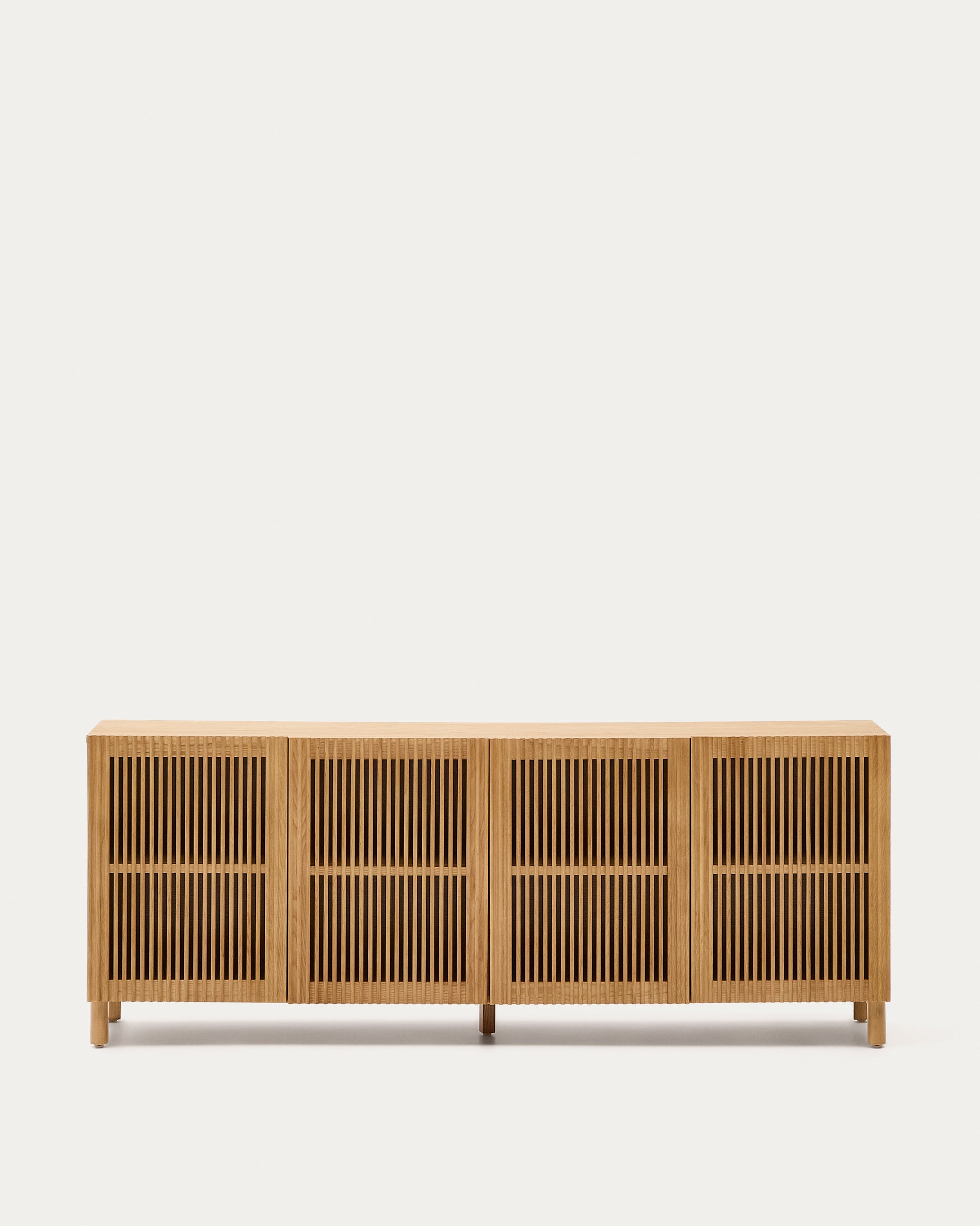 Beyla 4-door sideboard in solid oak wood and oak veneer 180 x 71.5cm FSC 100% - Product View