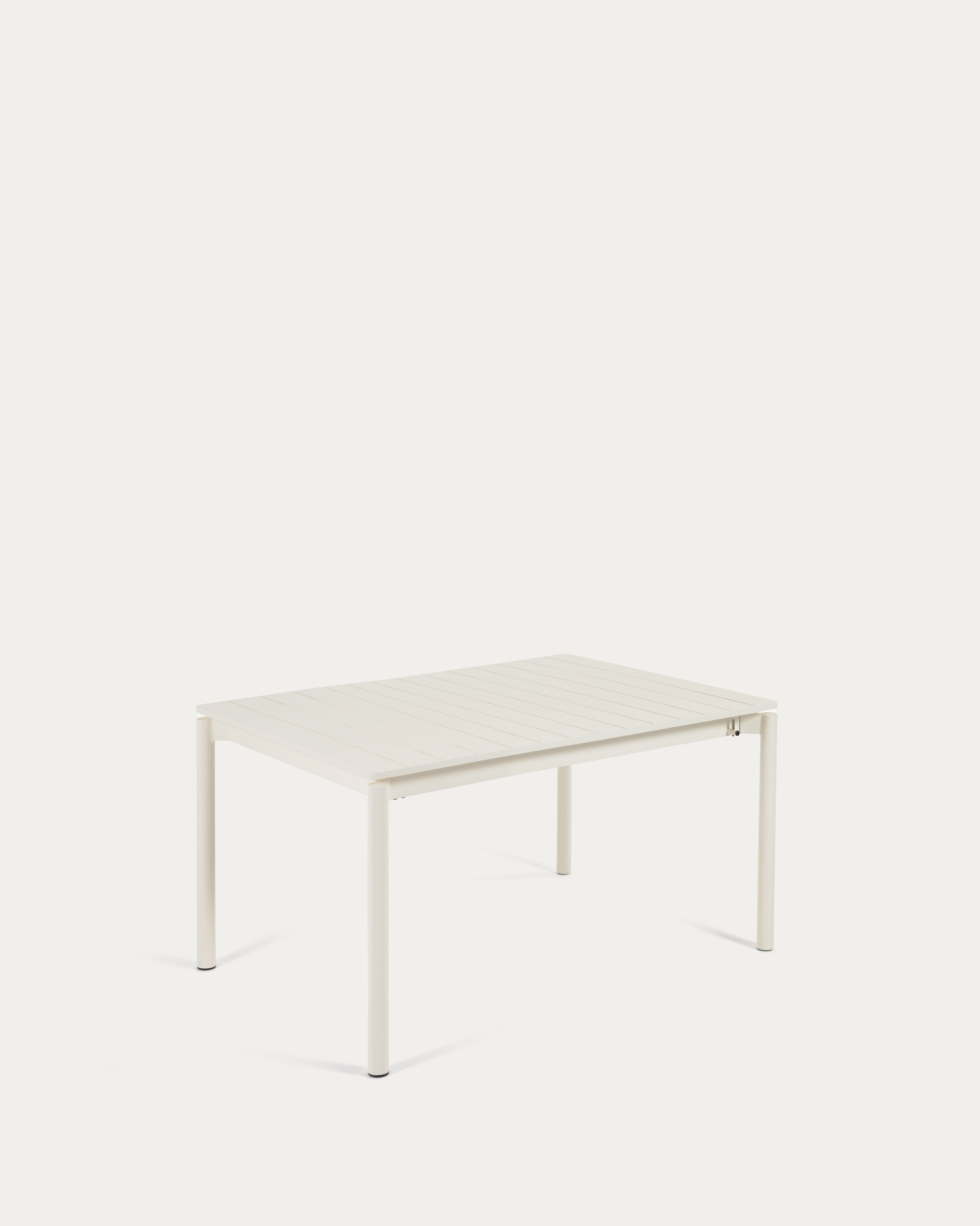 Zaltana kihúzható kültéri asztal alumíniumból nyers befejezéssel, 140 (200) x 100 cm