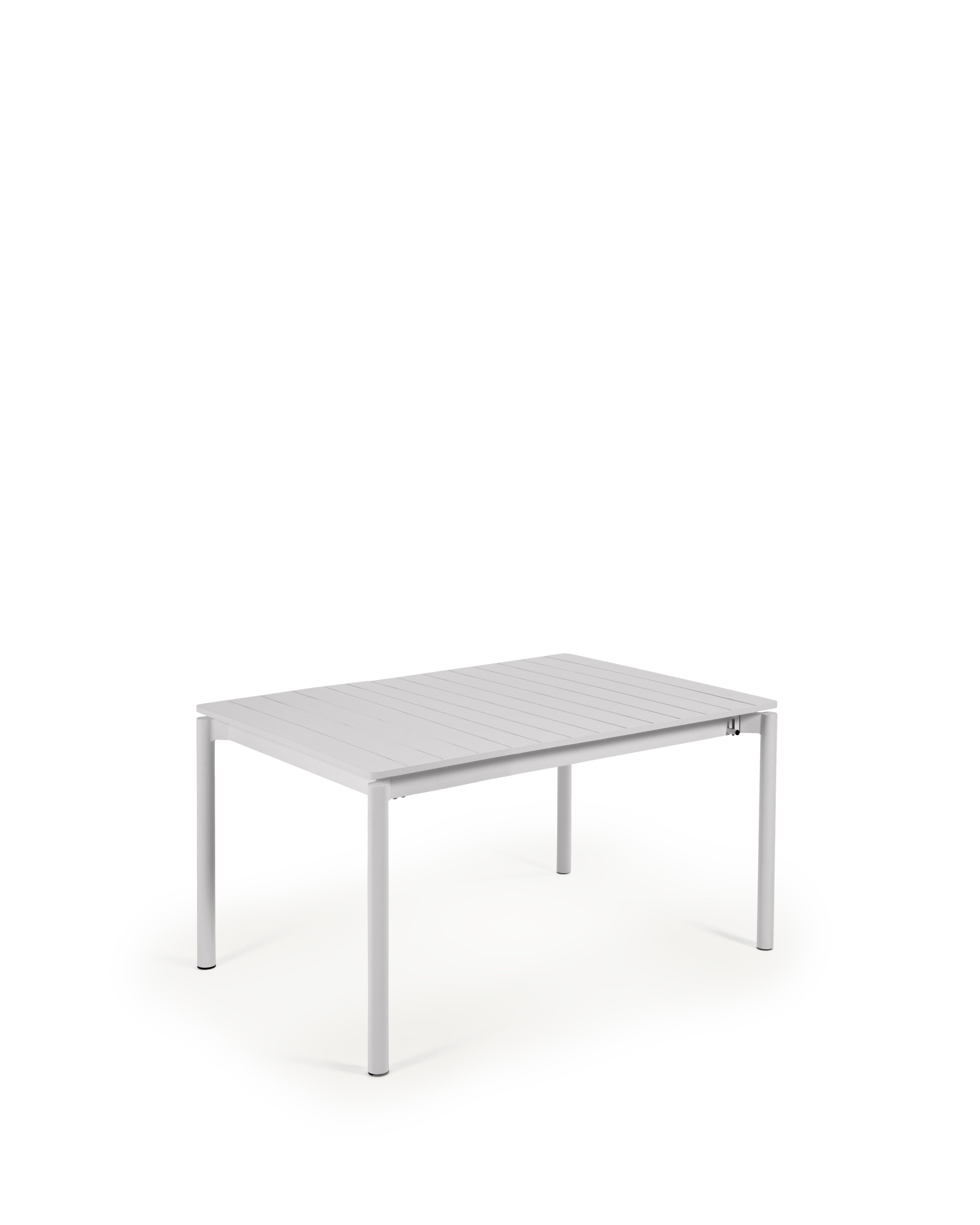 Zaltana extendable outdoor table made of aluminium in a  light grey finish, 140 (200) x 90 cm - Product Image