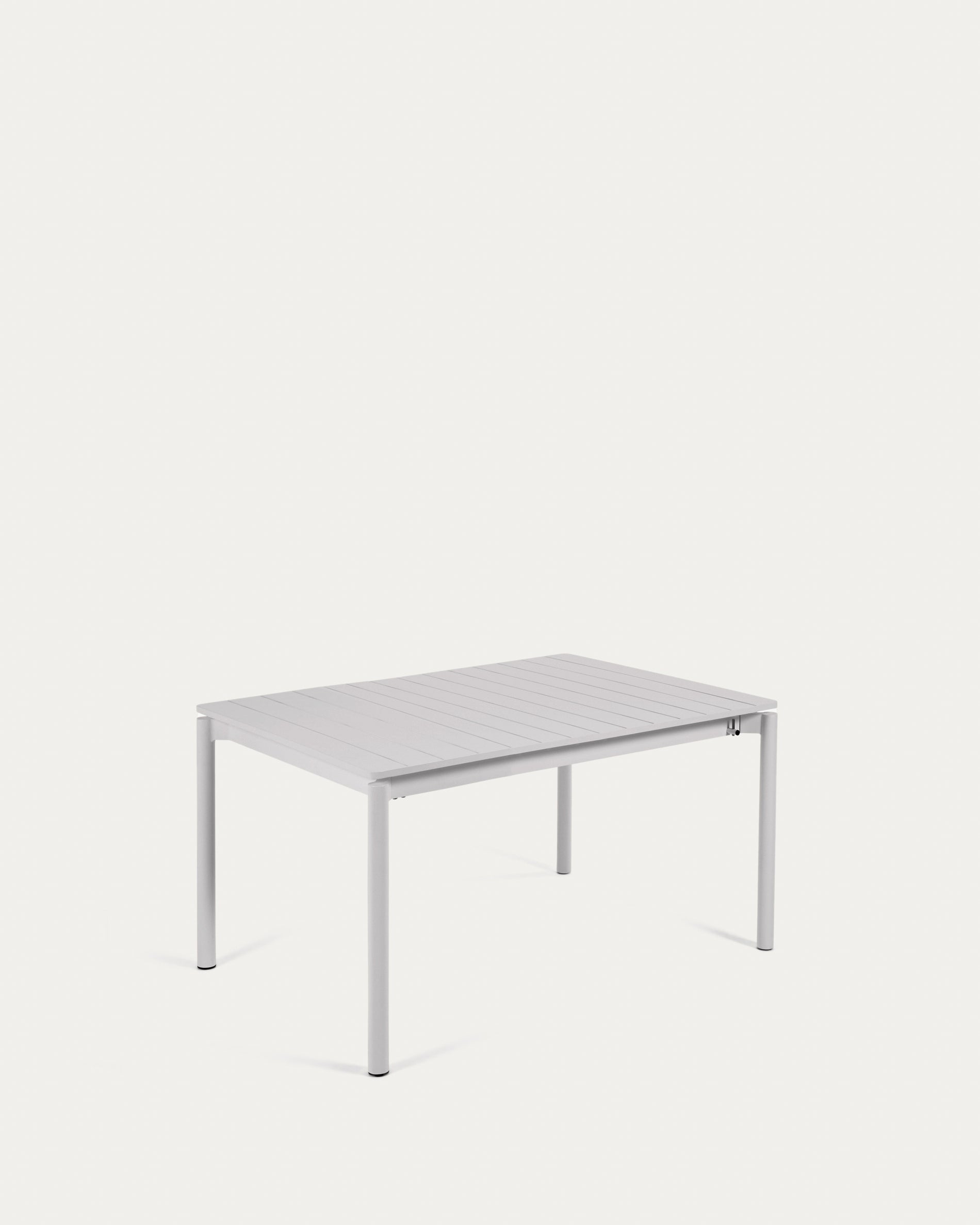 Zaltana extendable outdoor table made of aluminium in a  light grey finish, 140 (200) x 90 cm - Product View