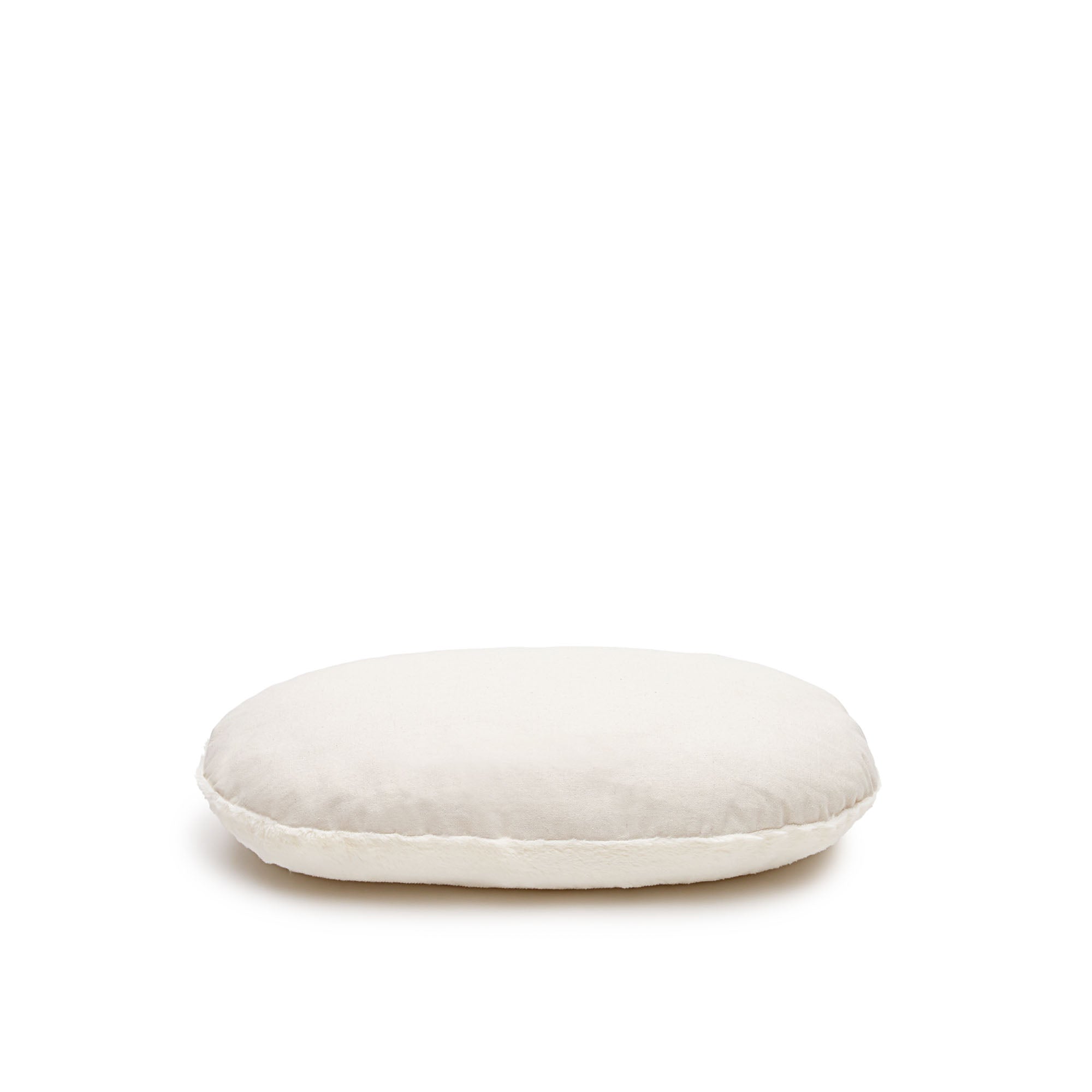 Codie portable pet cushion in white fur, Ø 60 x 10 cm - Product Image