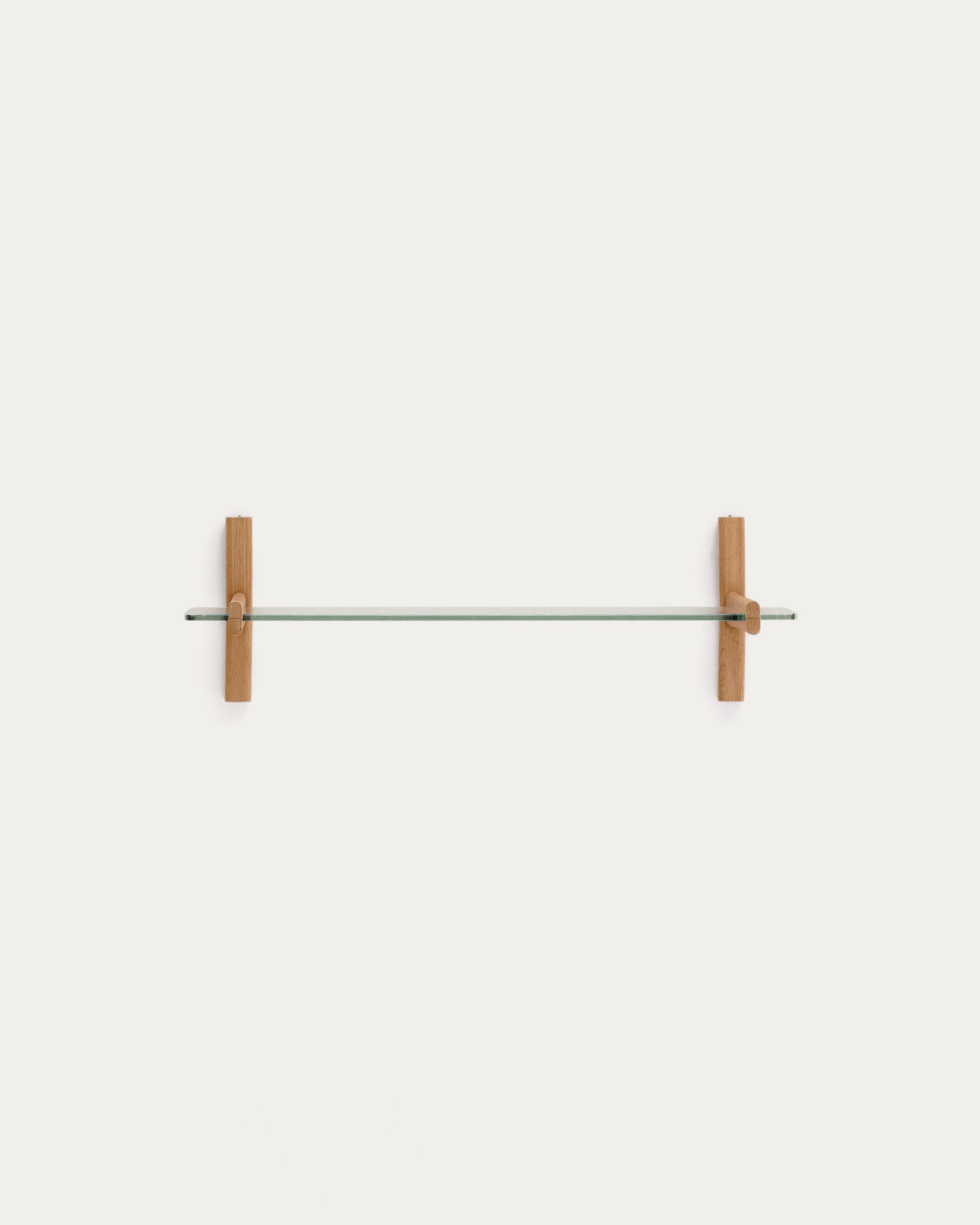 Sitra modular shelf, 1 glass shelf and FSC Mix Credit solid oak wood, 90 cm - Product View
