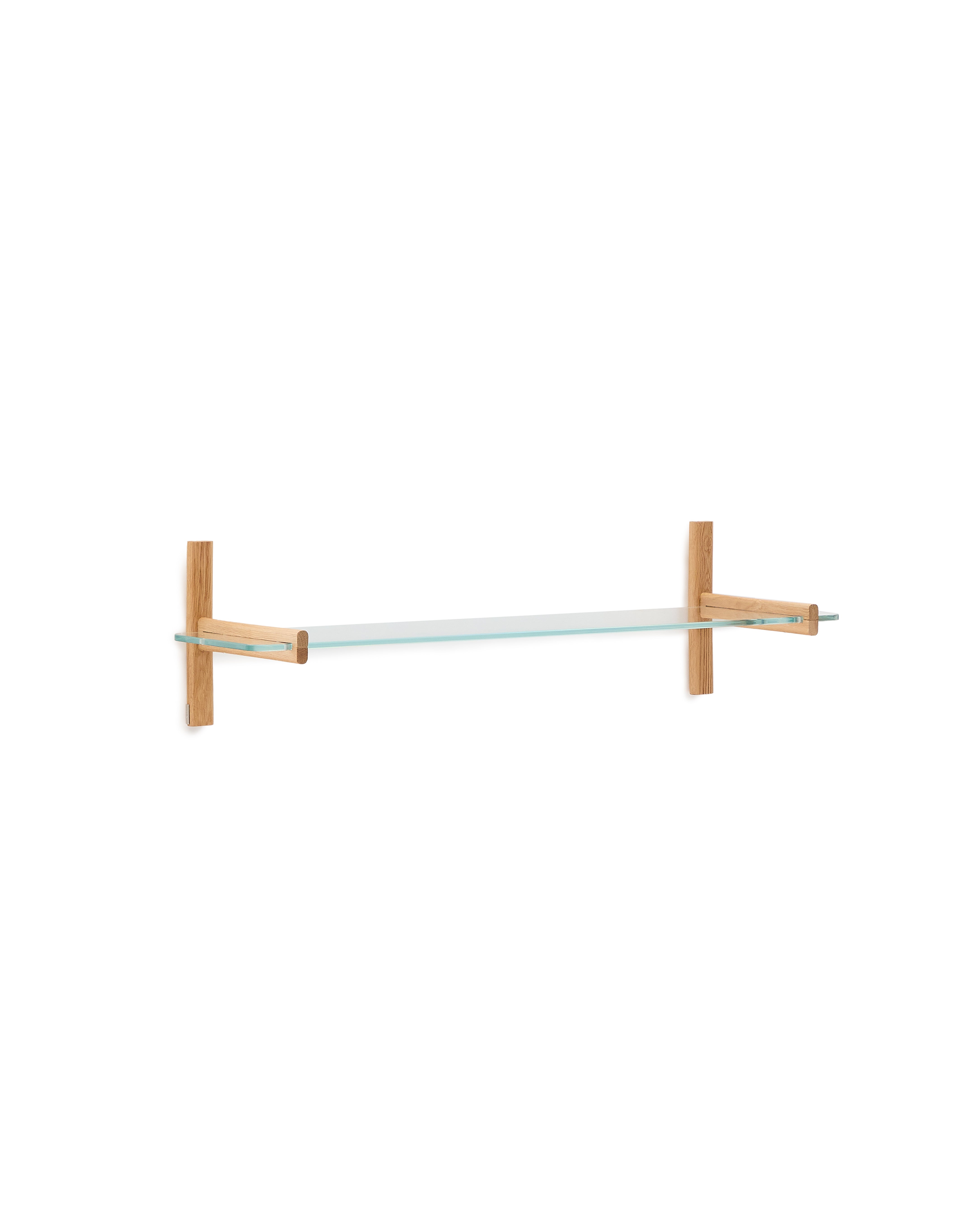 Sitra modular shelf, 1 glass shelf and FSC Mix Credit solid oak wood, 110 cm - Product Image