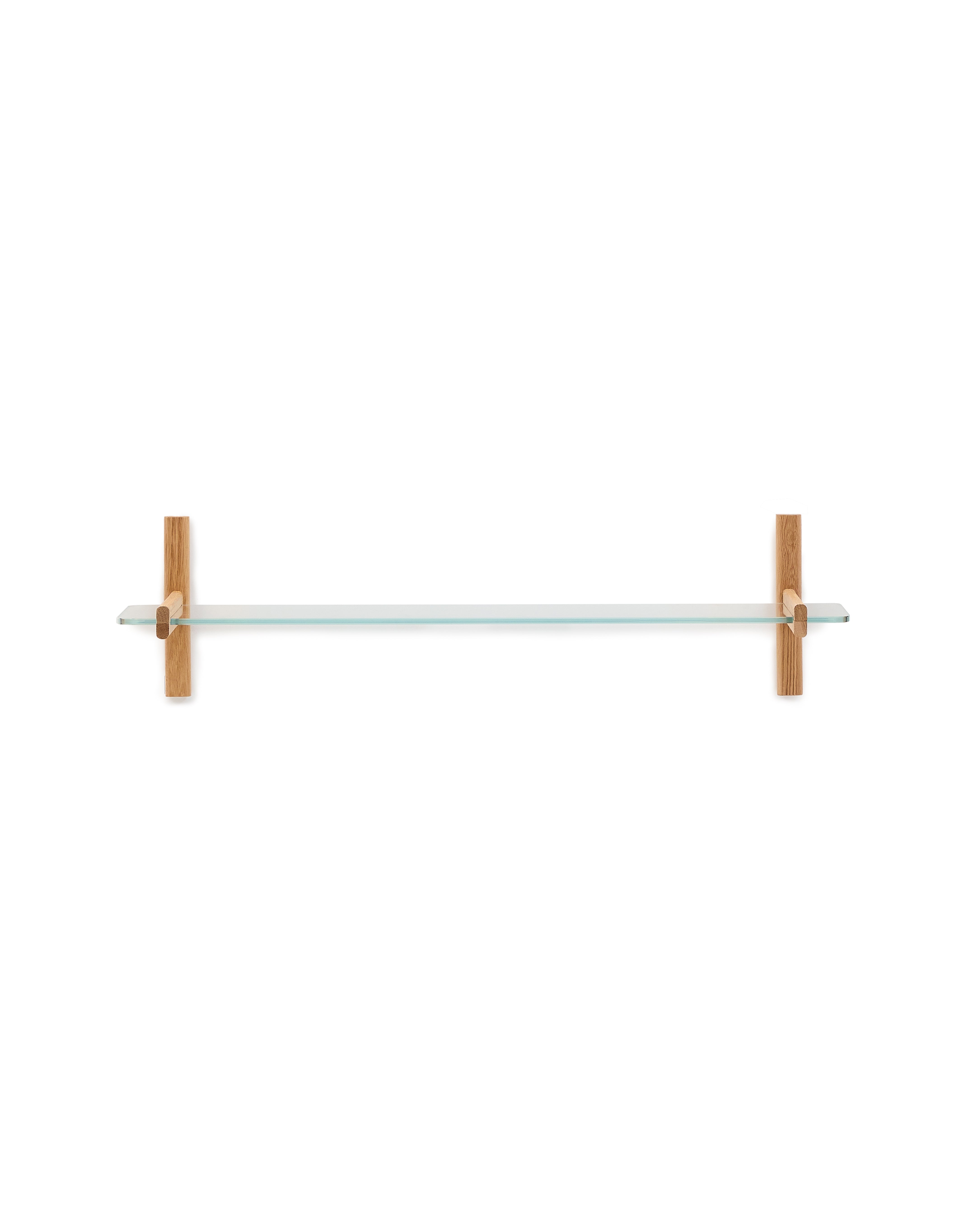 Sitra modular shelf, 1 glass shelf and FSC Mix Credit solid oak wood, 110 cm - Product Image