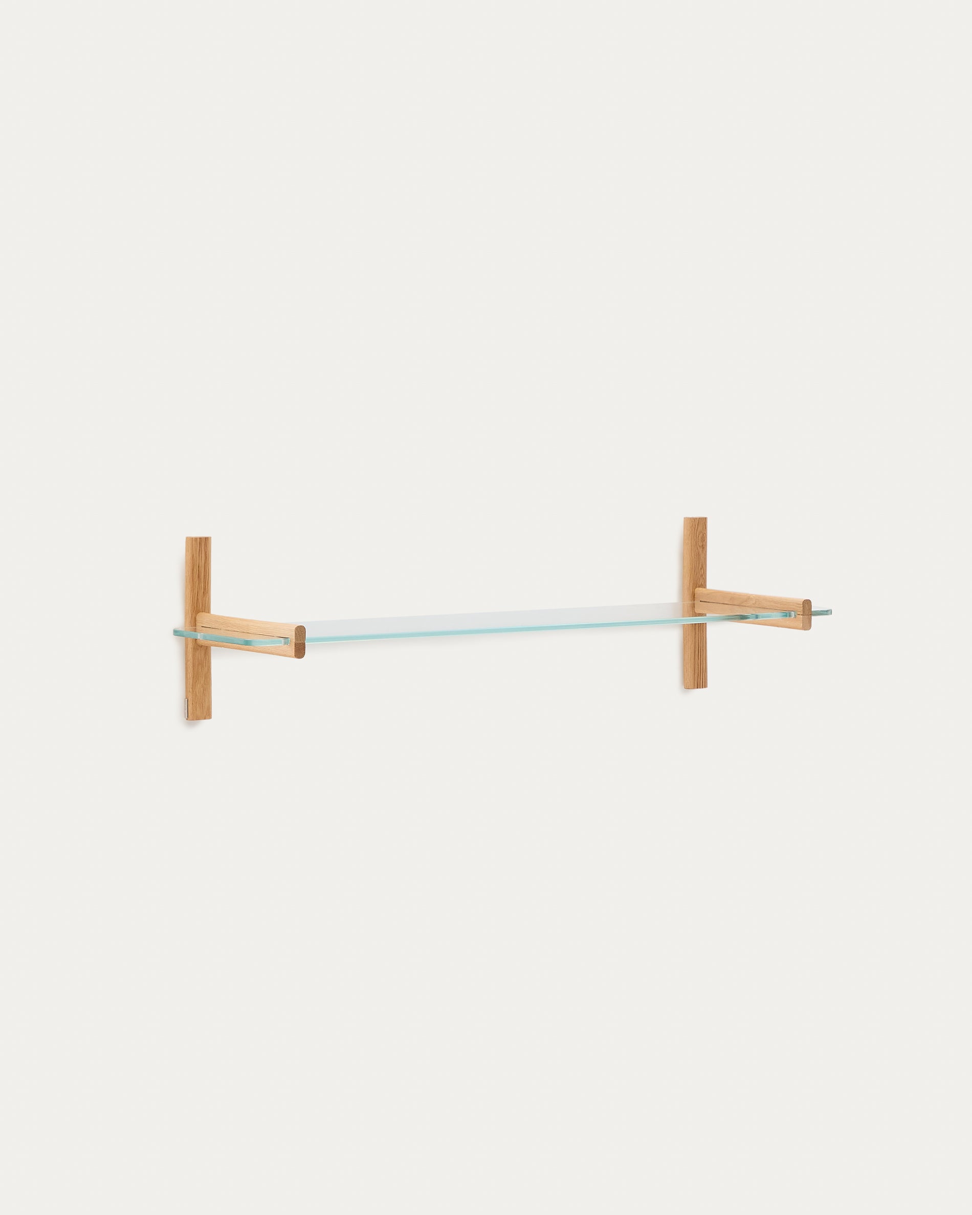 Sitra modular shelf, 1 glass shelf and FSC Mix Credit solid oak wood, 110 cm - Product View