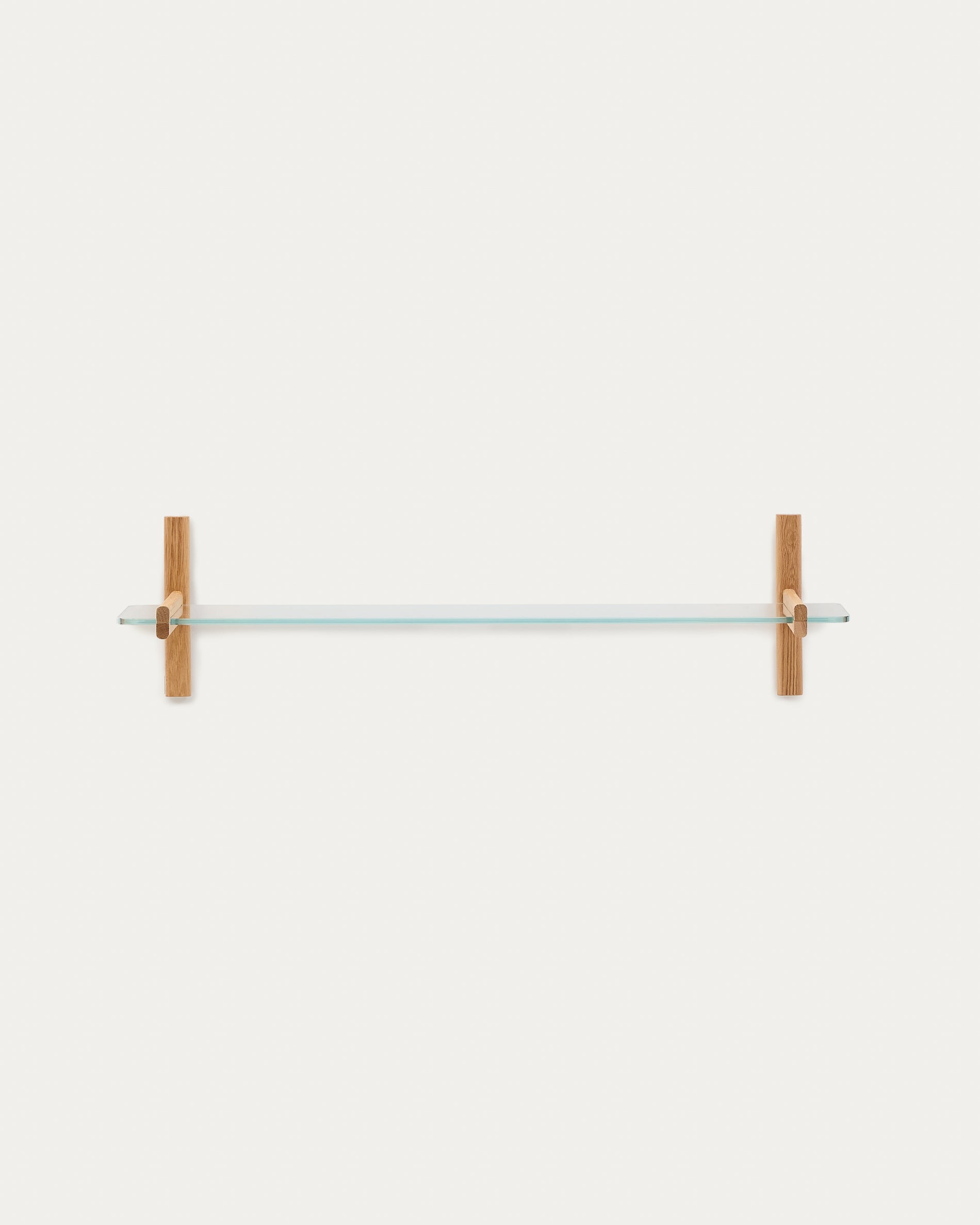 Sitra modular shelf, 1 glass shelf and FSC Mix Credit solid oak wood, 110 cm - Product View