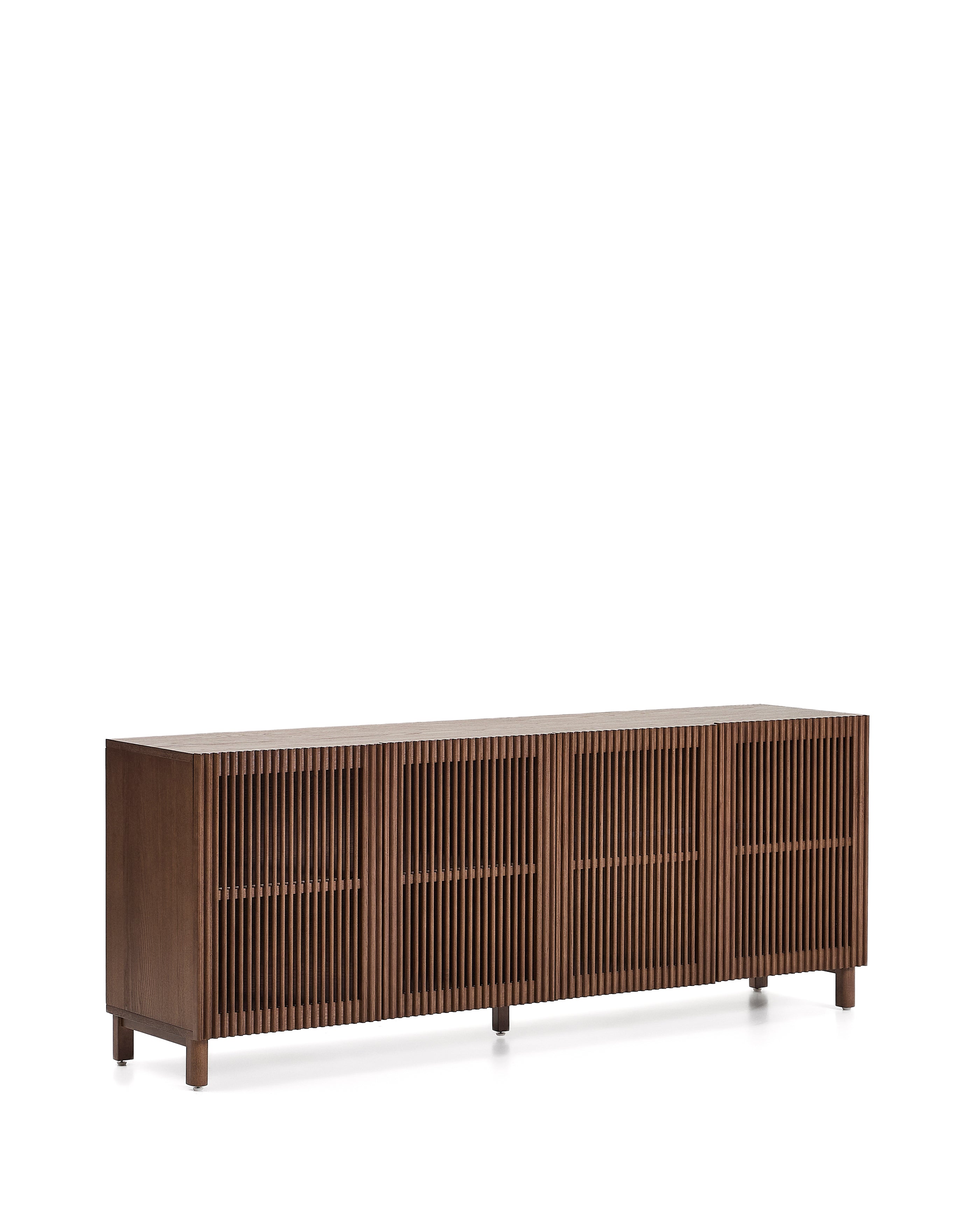 Beyla sideboard in ash veneer and solid ash wood with walnut finish 181 x 71.5cm FSC 100% - Product Image