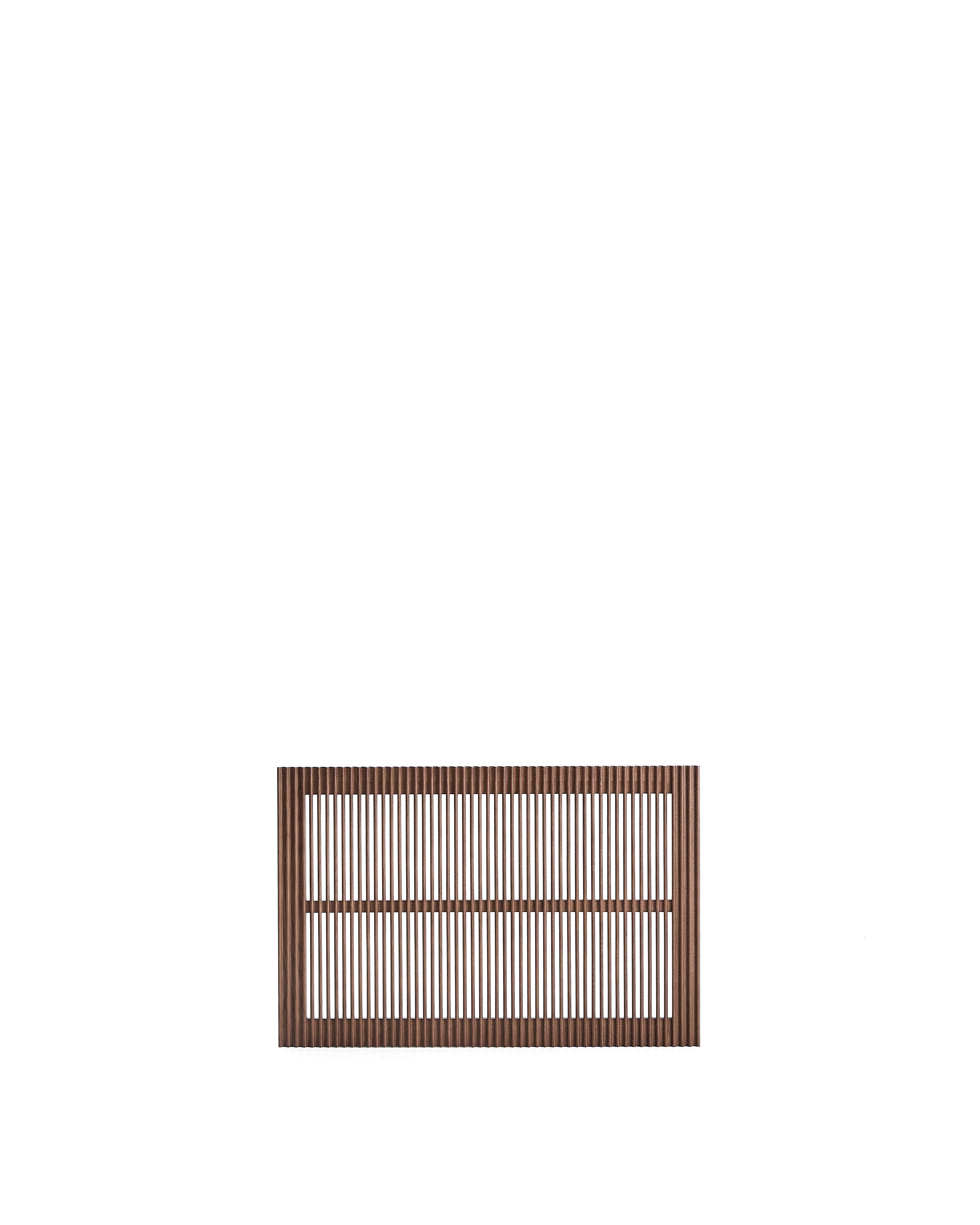 Beyla solid ash wood headboard with walnut finish for 90cm bed FSC 100% - Product Image
