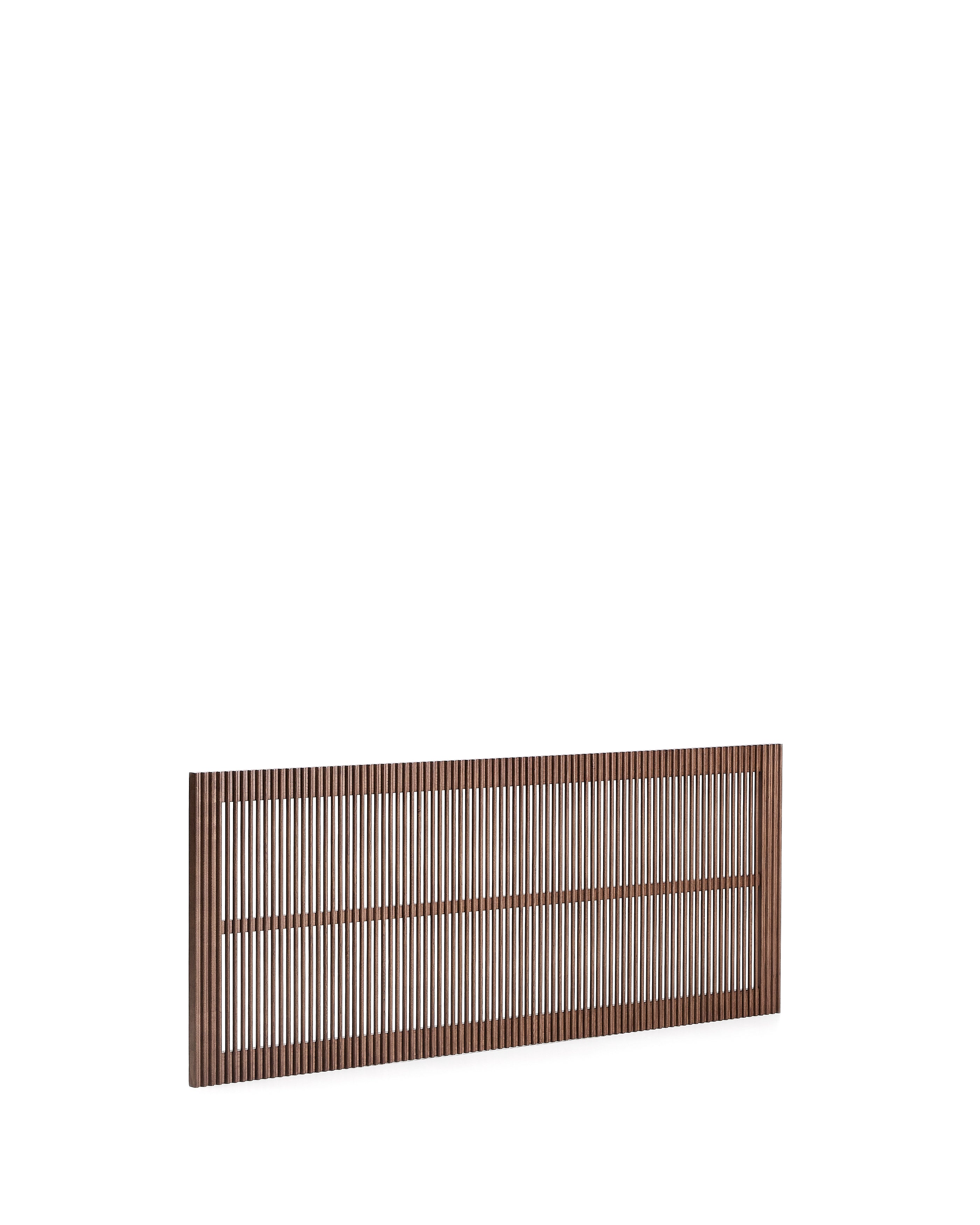 Beyla solid ash wood headboard with walnut finish for 160cm bed FSC 100% - Product Image