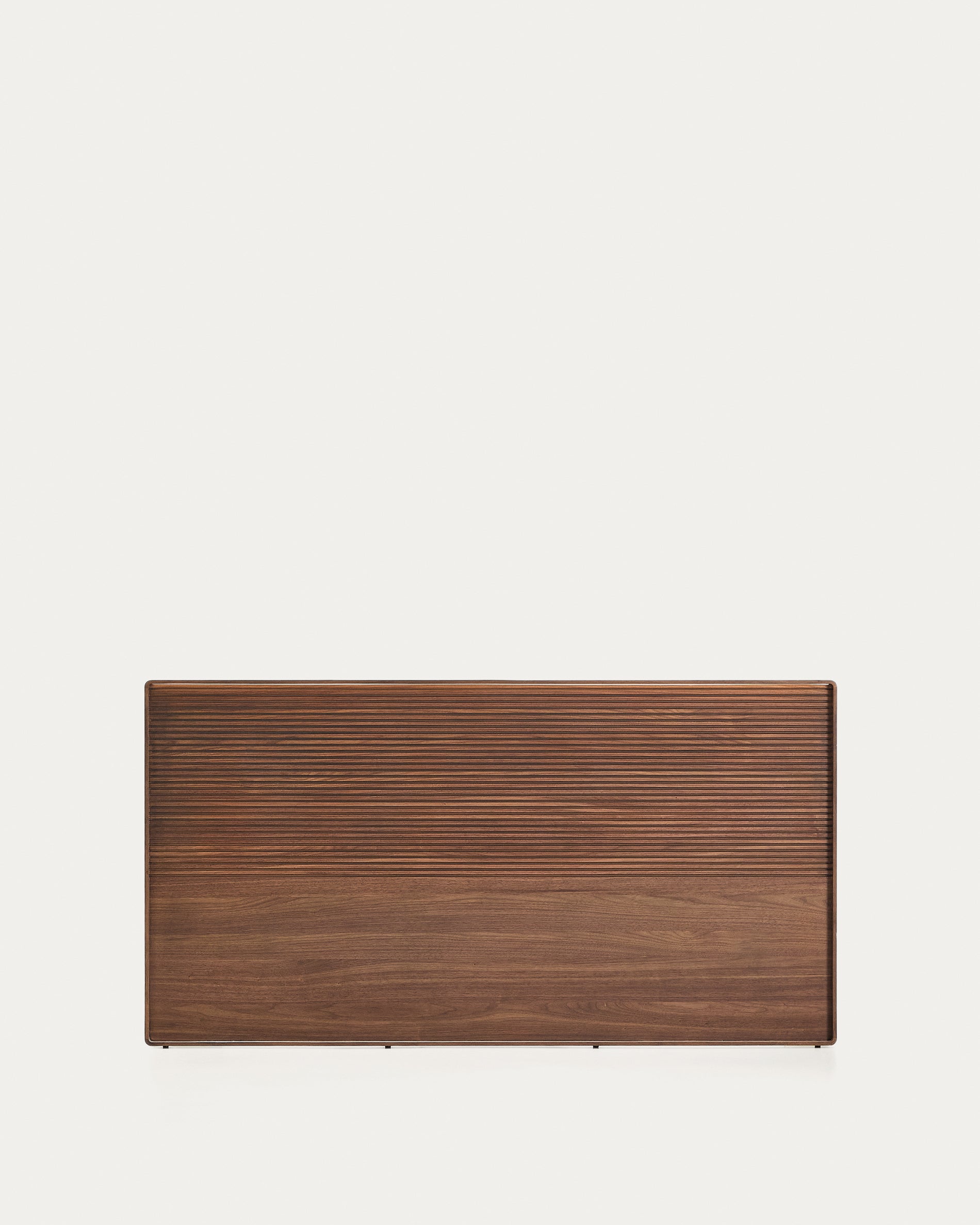 Norlen headboard in walnut veneer with dark finish and LED light for 160 x 200cm bed FSC Mix Credit - Product View