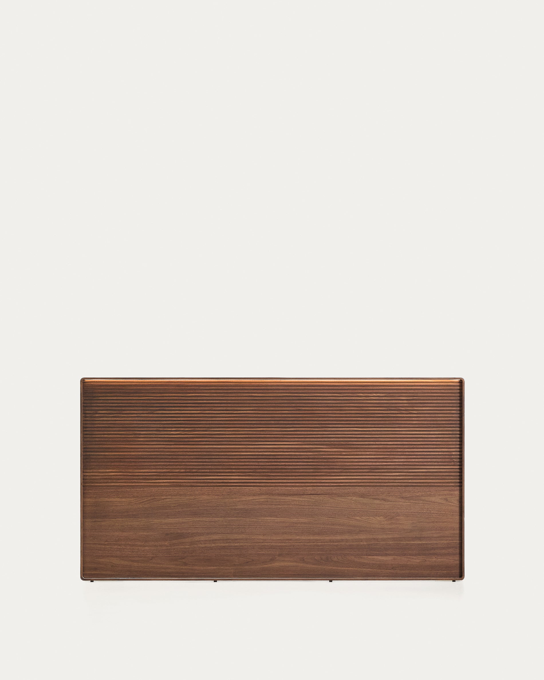 Norlen headboard in walnut veneer with dark finish and LED light for 160 x 200cm bed FSC Mix Credit - Product View