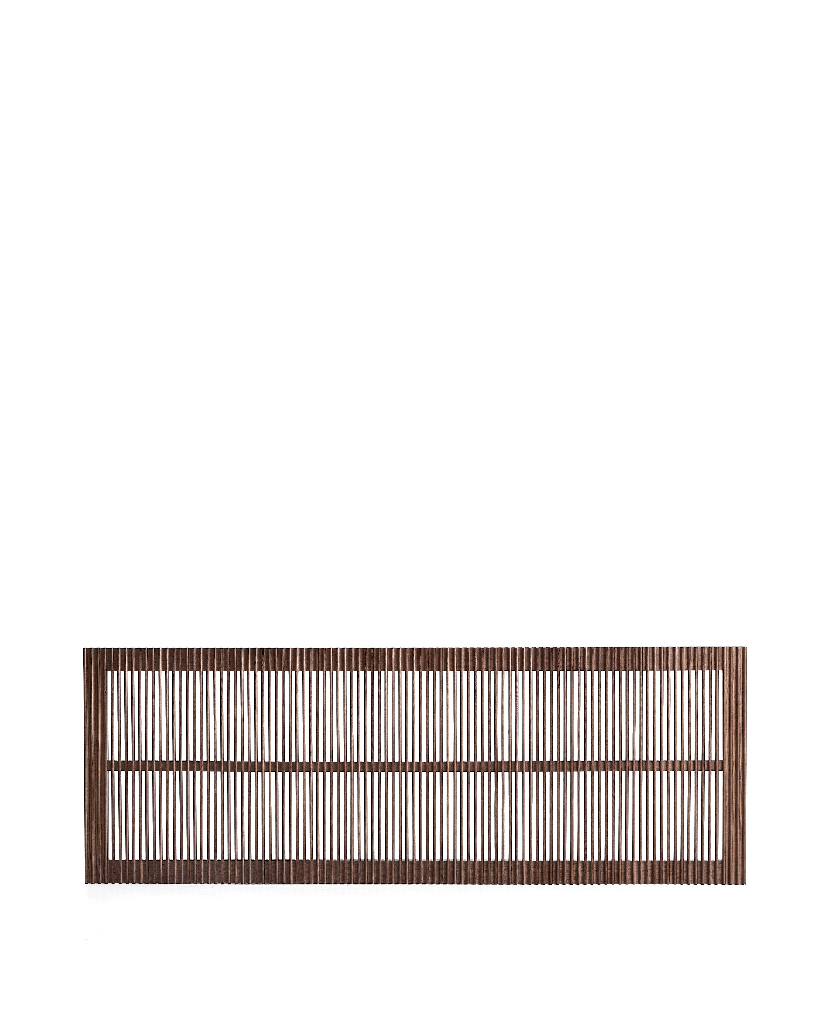 Beyla solid ash wood headboard with walnut finish for 180cm bed FSC 100% - Product Image
