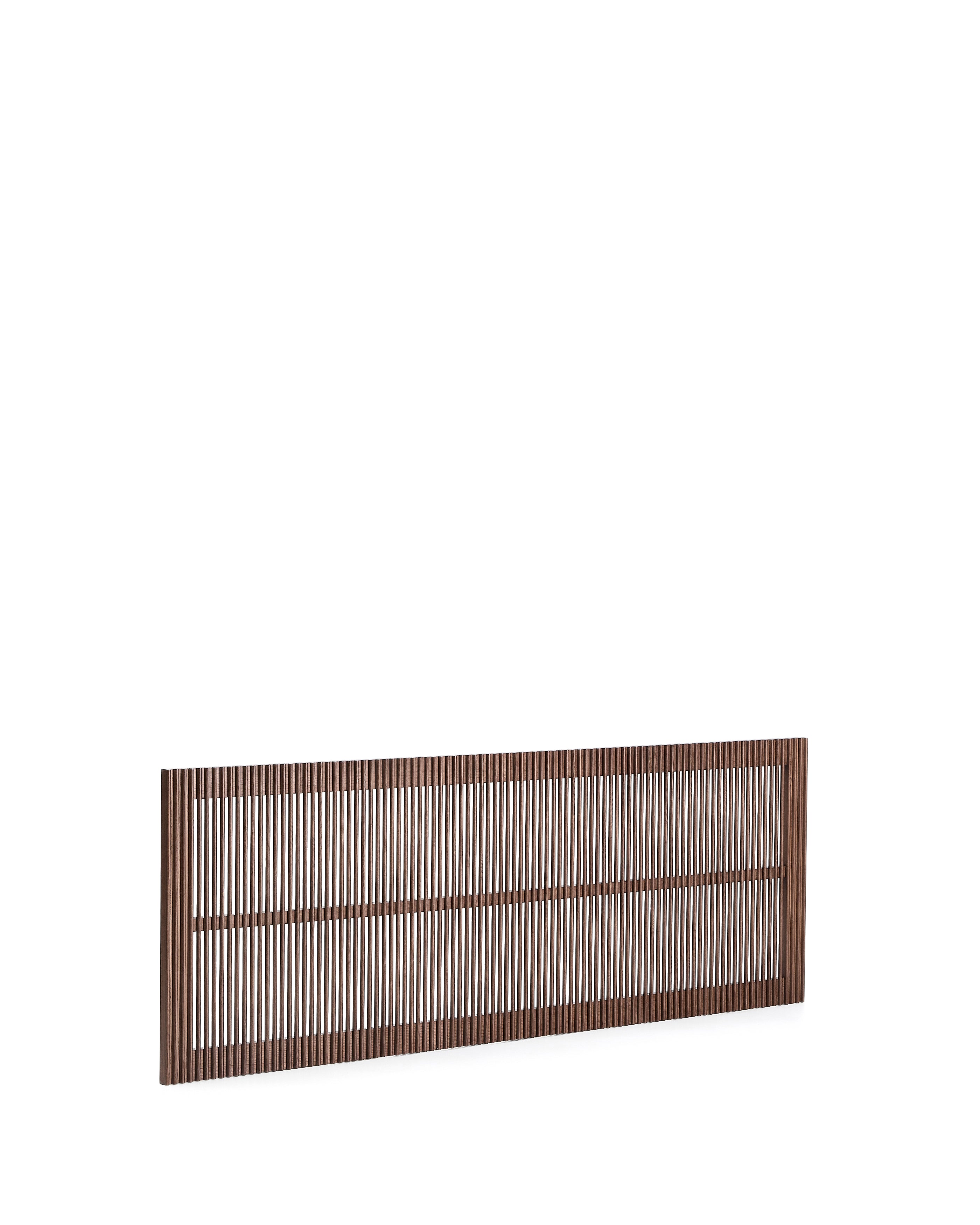 Beyla solid ash wood headboard with walnut finish for 180cm bed FSC 100% - Product Image