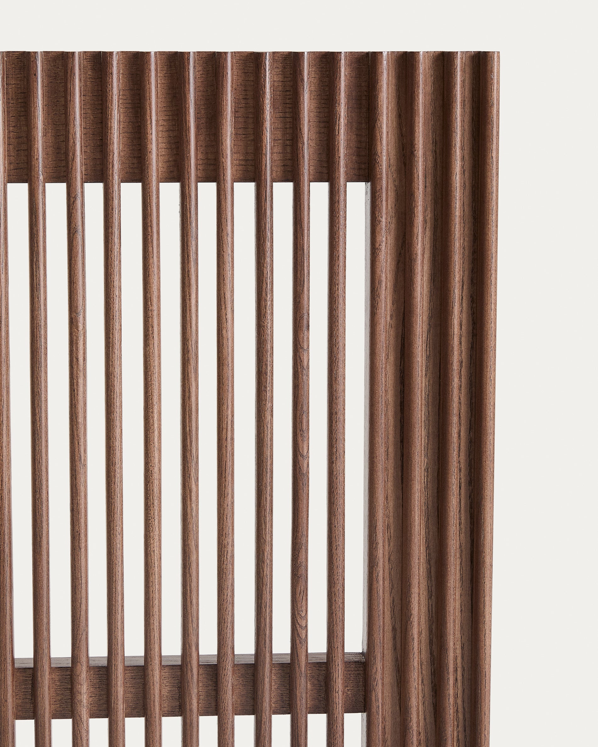 Beyla solid ash wood headboard with walnut finish for 180cm bed FSC 100% - Detail