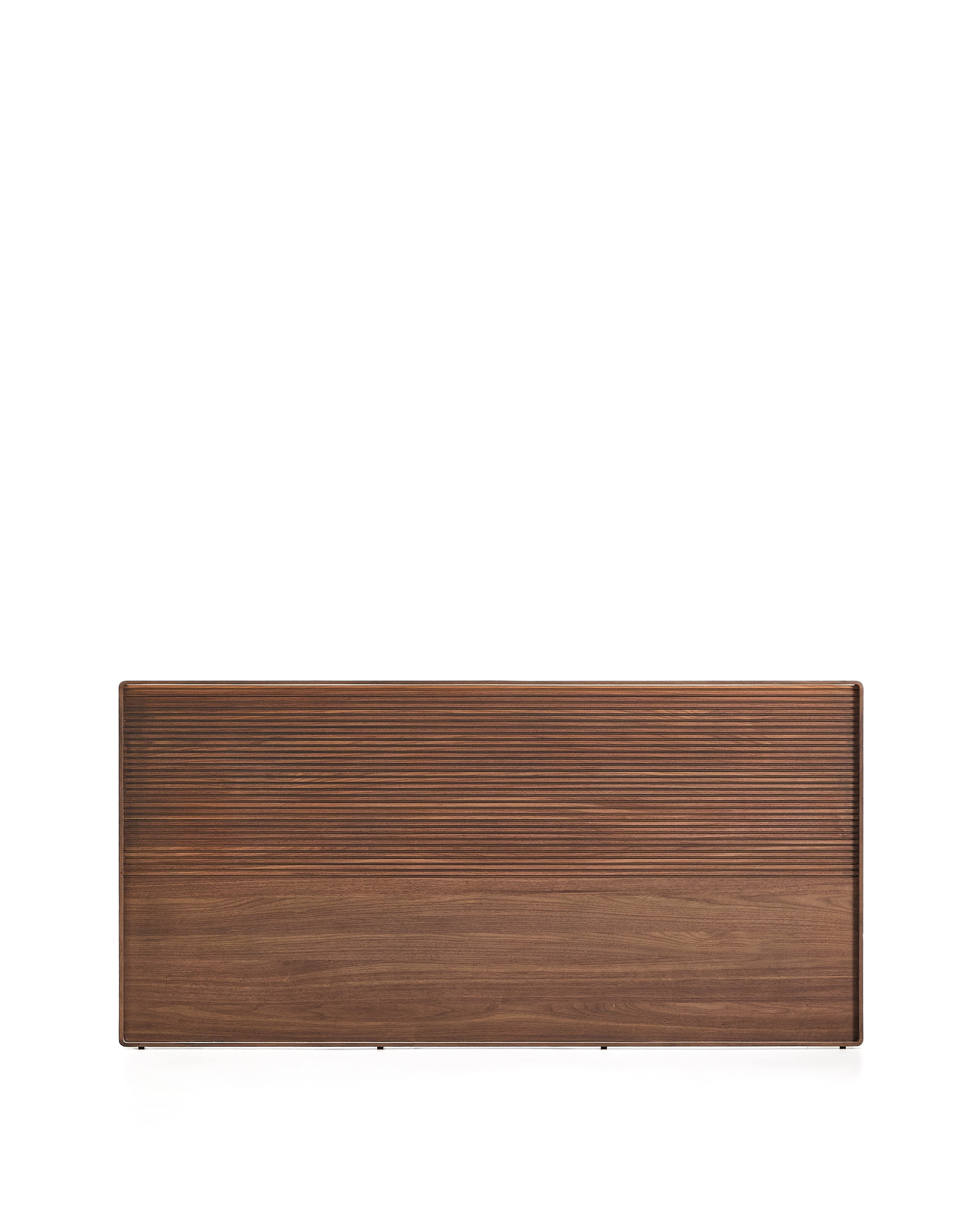 Norlen headboard in walnut veneer with dark finish and LED light for bed up to 180 cm FSC Mix Credit - Product Image
