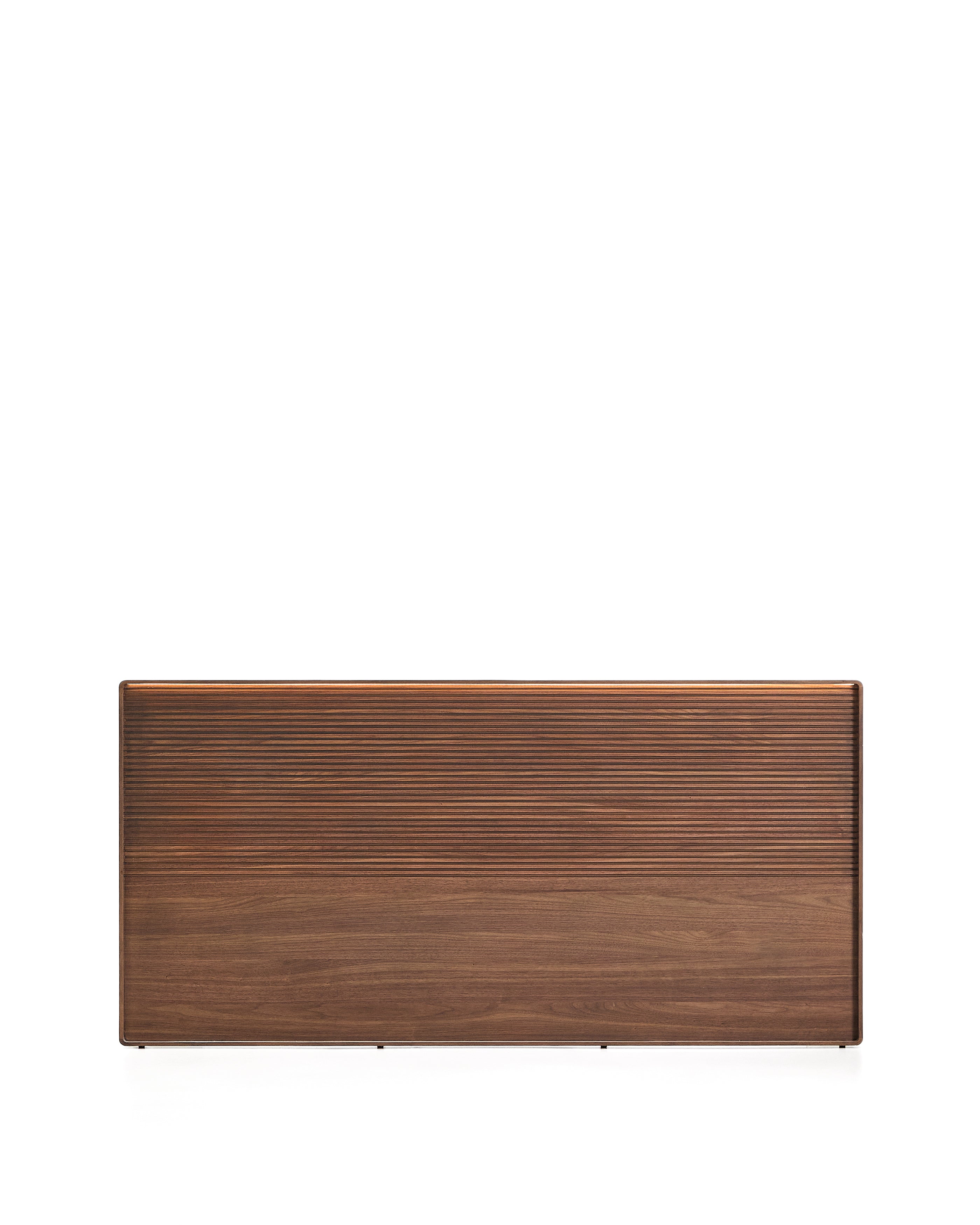 Norlen headboard in walnut veneer with dark finish and LED light for bed up to 180 cm FSC Mix Credit - Product Image