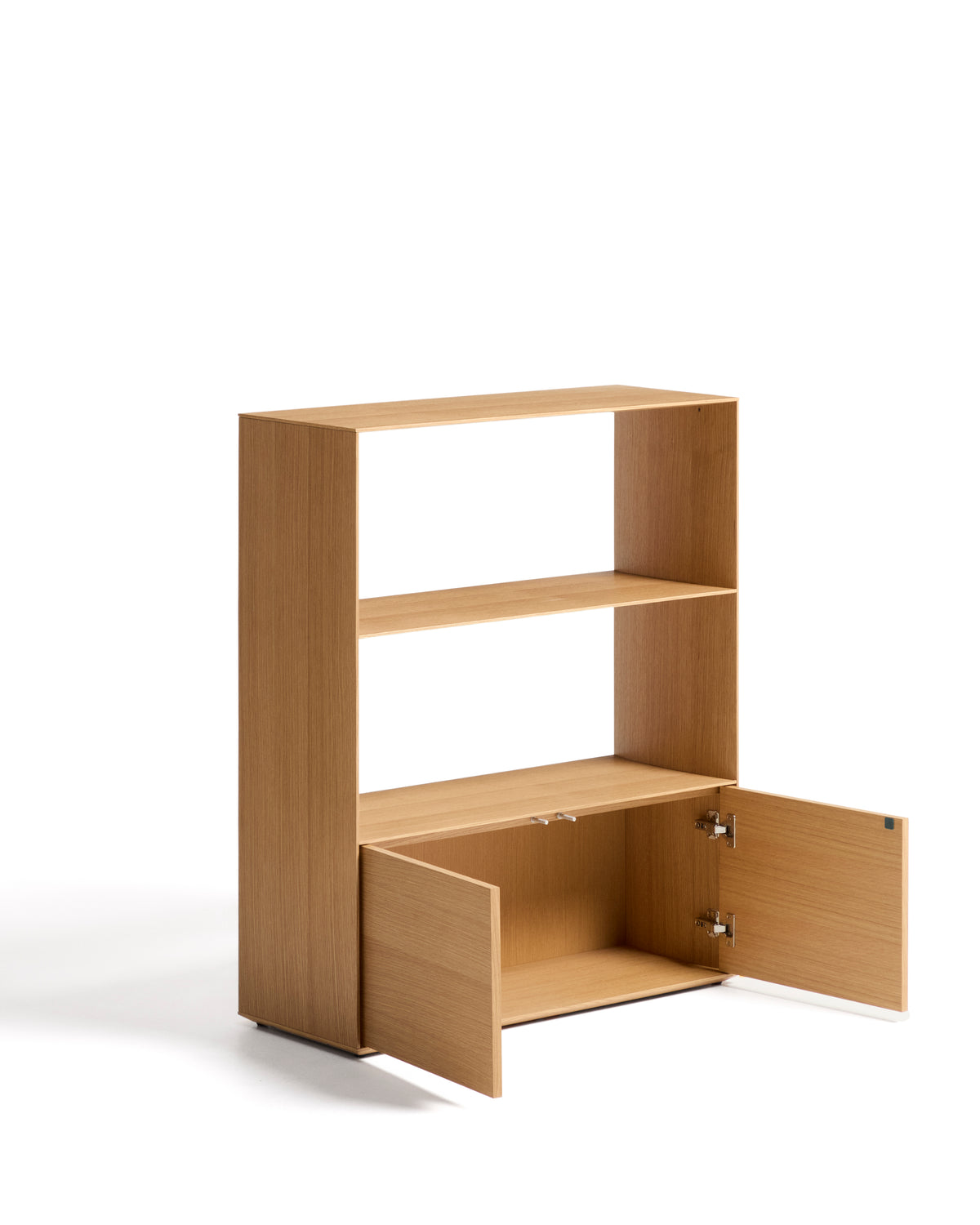 Visala with 1 visible shelf oak veneer shelf 90 x 106 cm FSC 100% - Product Image