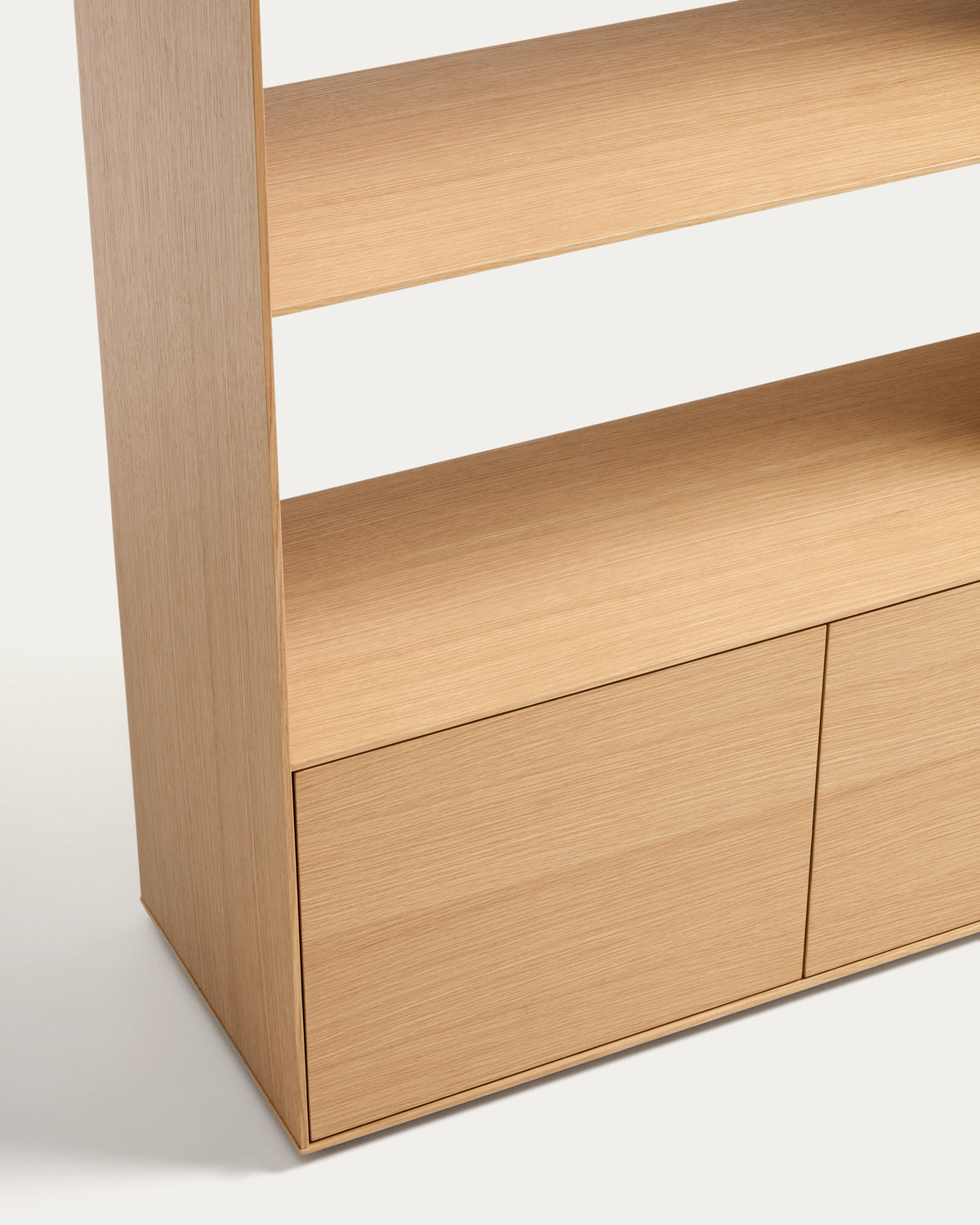 Visala with 1 visible shelf oak veneer shelf 90 x 106 cm FSC 100% - Detail