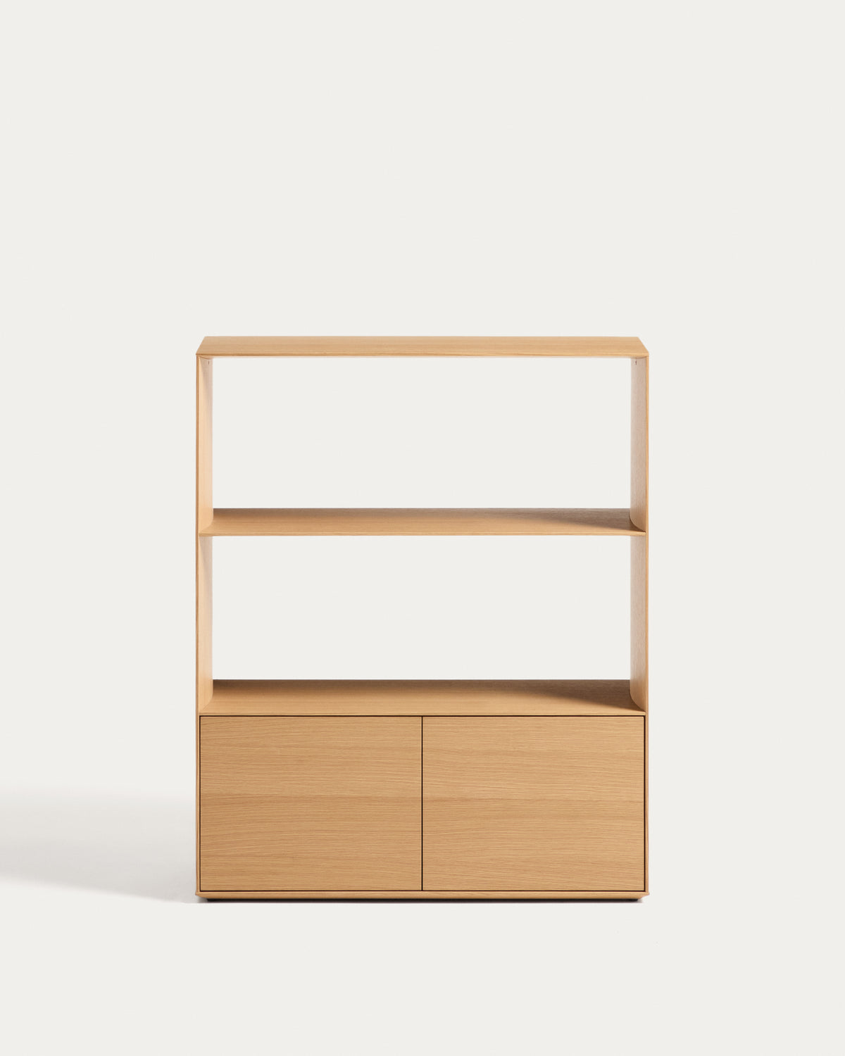 Visala with 1 visible shelf oak veneer shelf 90 x 106 cm FSC 100% - Product View