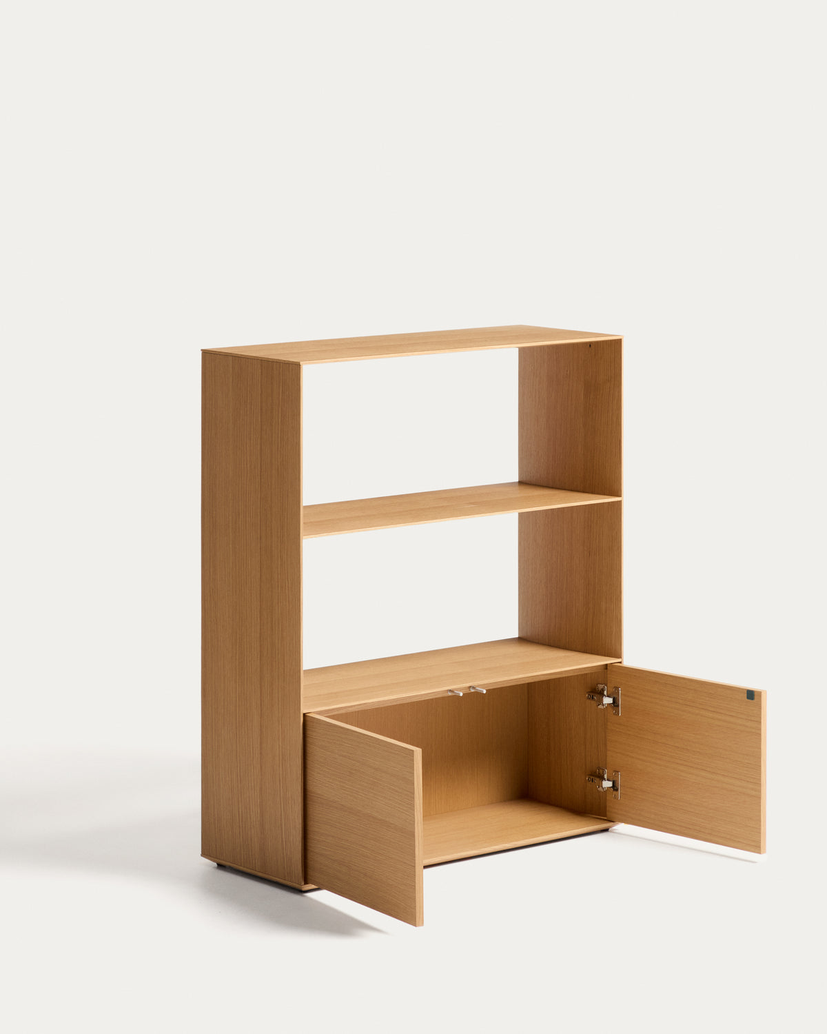 Visala with 1 visible shelf oak veneer shelf 90 x 106 cm FSC 100% - Product View