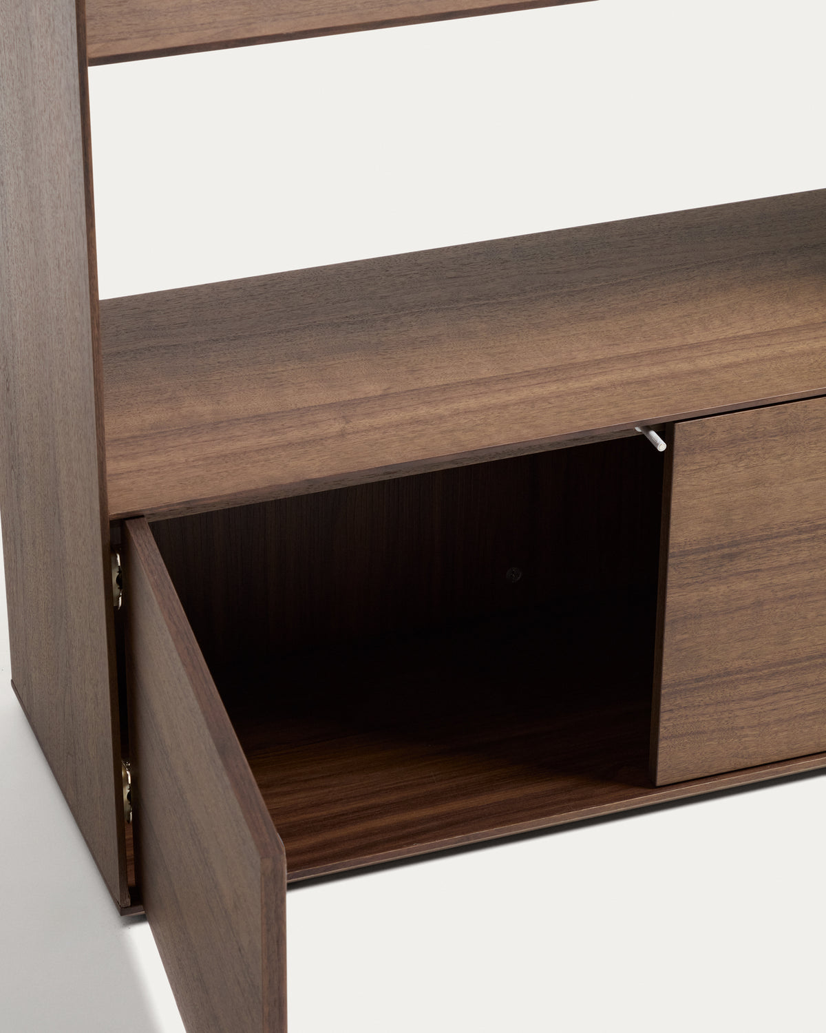 Visala with 1 visible shelf walnut-veneer shelf 90 x 106 cm FSC 100% - Detail