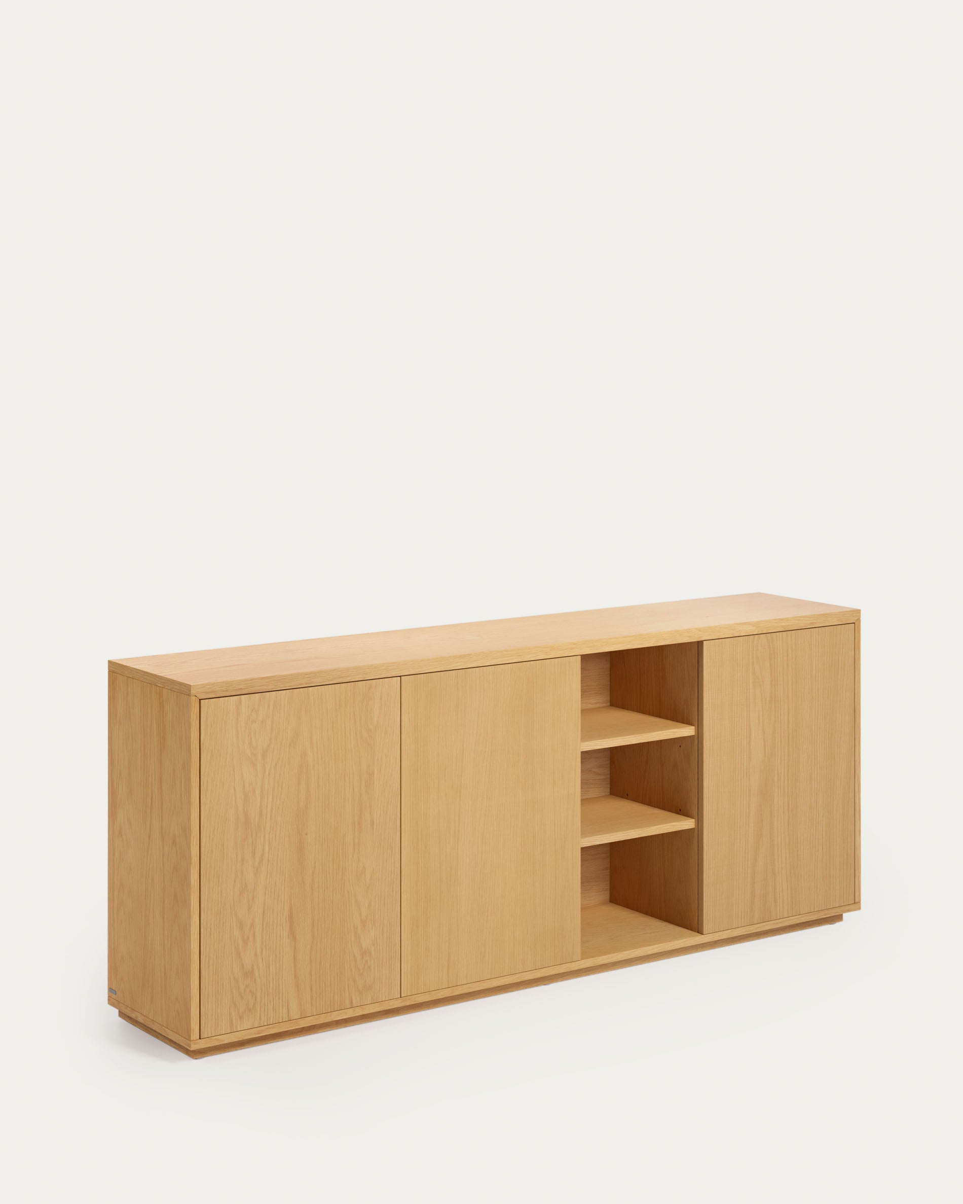 Abilen oak wood veneer 3 door sideboard, 180 x 75 cm FSC 100% - Product View