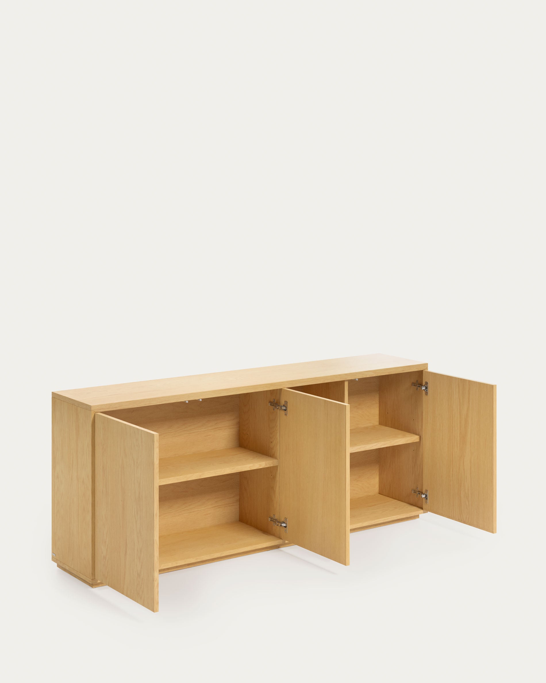 Abilen oak wood veneer 3 door sideboard, 180 x 75 cm FSC 100% - Product View