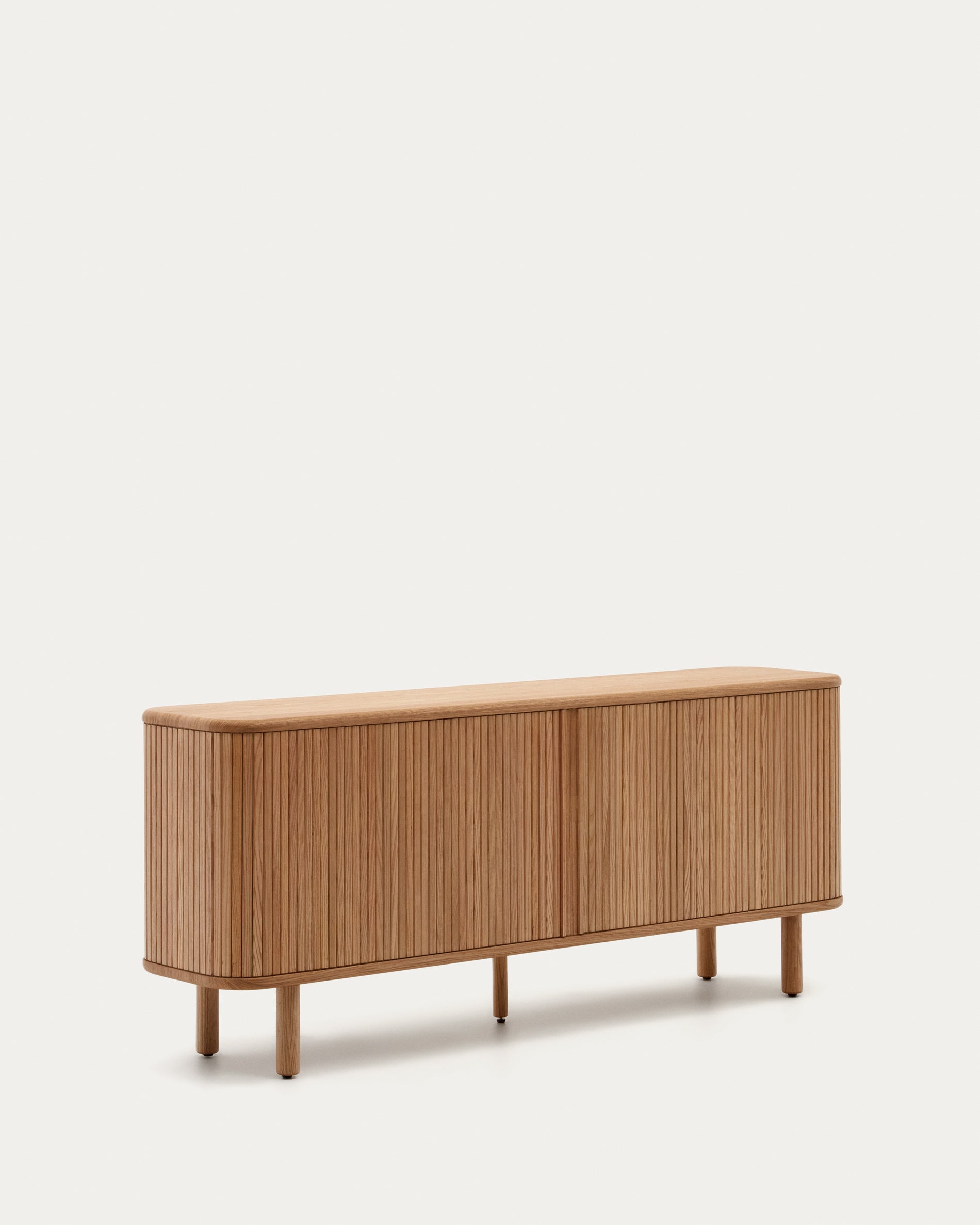Mailen 2 door sideboard in ash veneer with a natural finish 180 x 75 cm - Product View