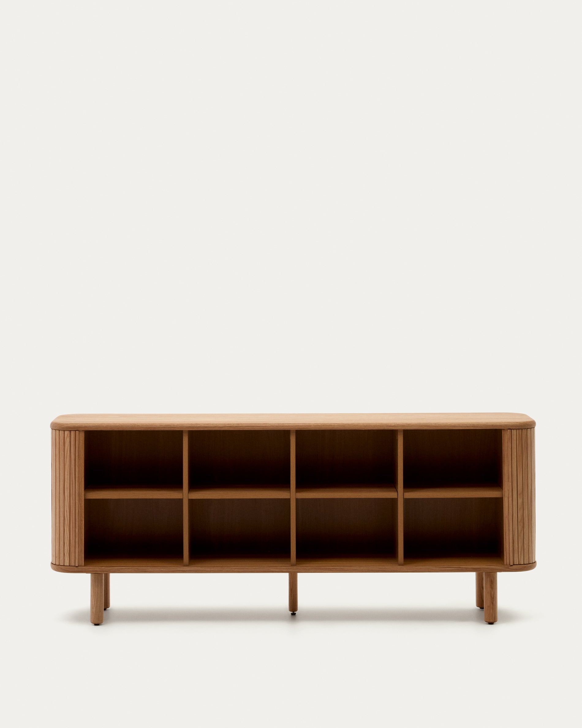Mailen 2 door sideboard in ash veneer with a natural finish 180 x 75 cm - Product View