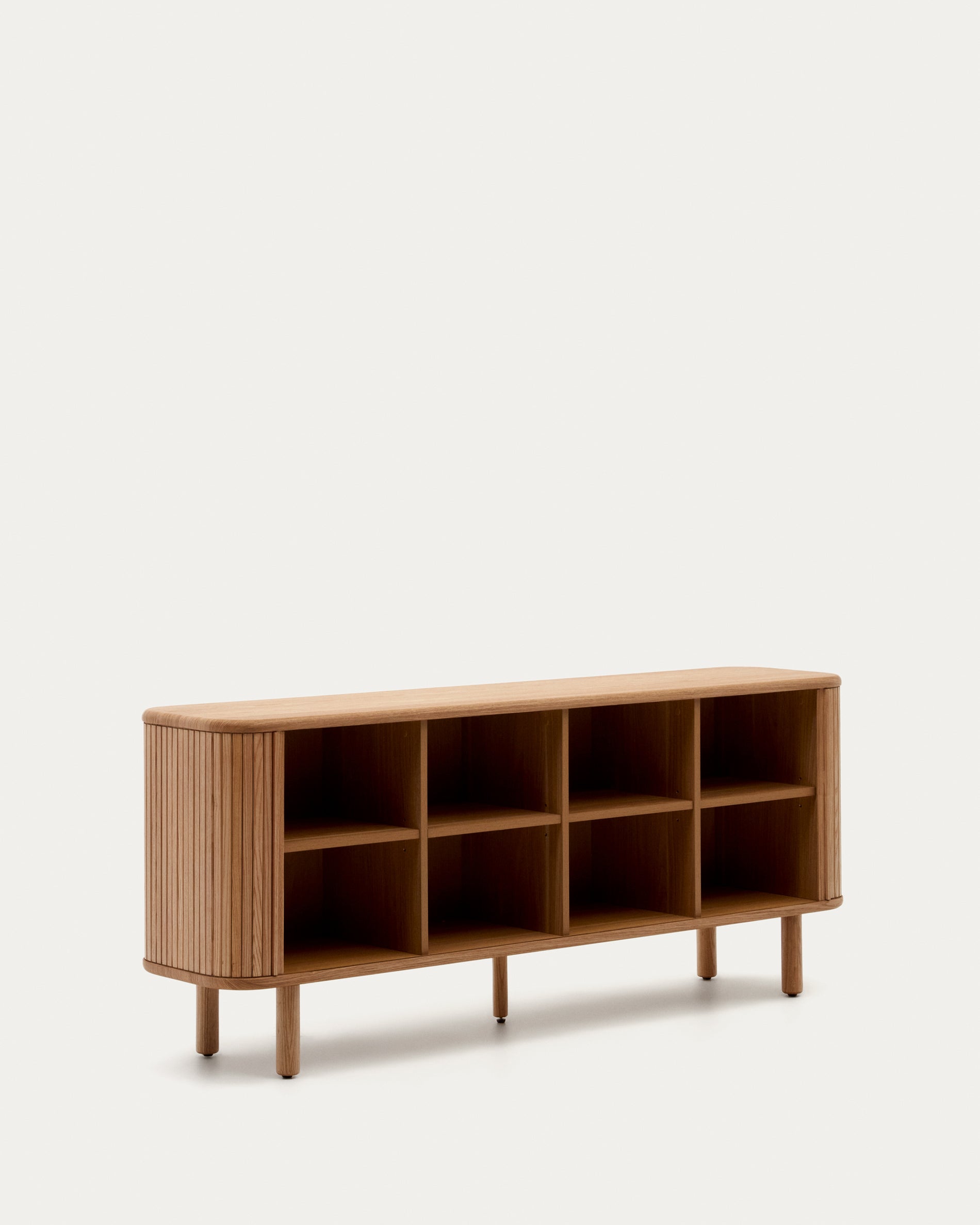 Mailen 2 door sideboard in ash veneer with a natural finish 180 x 75 cm - Product View