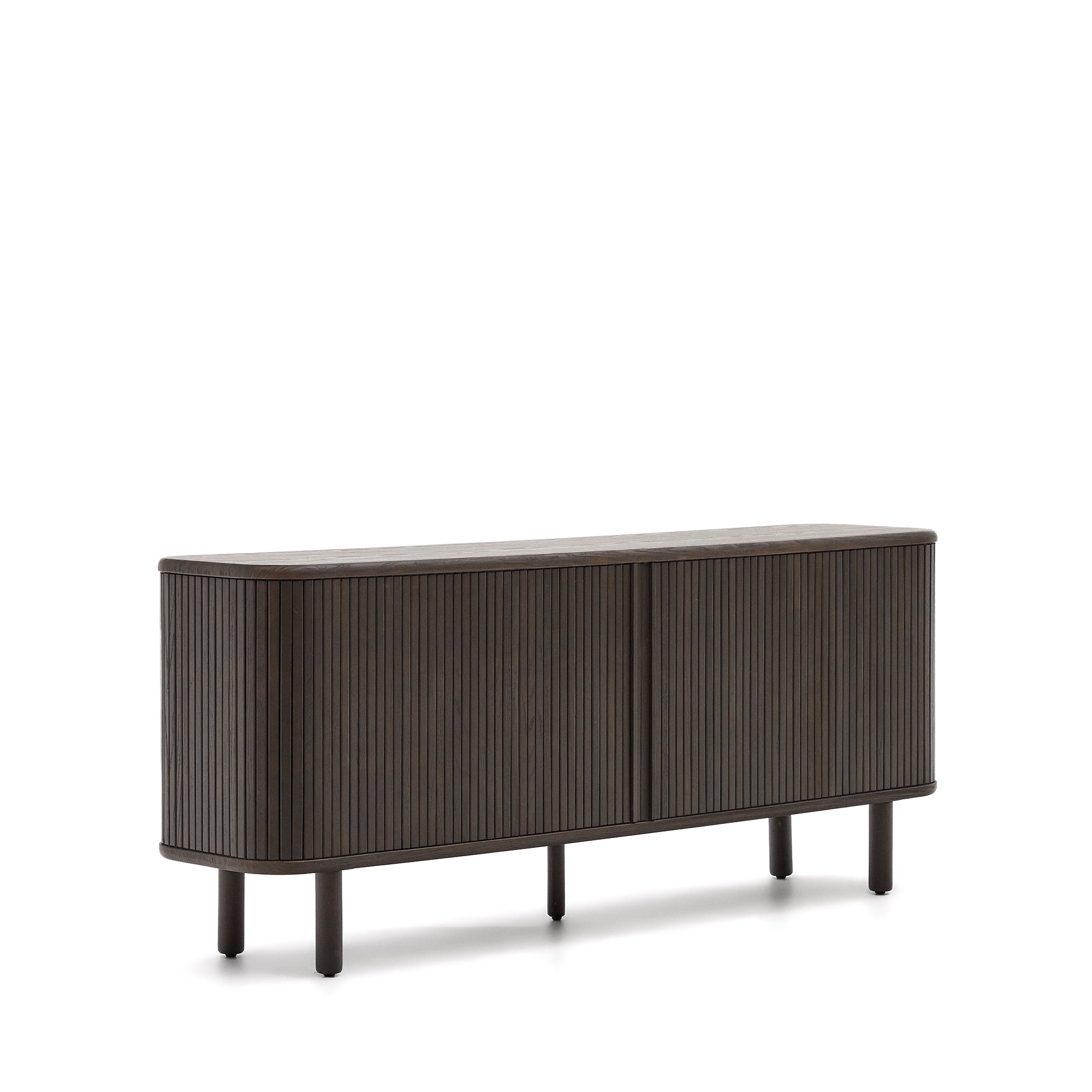 Mailen 2 door sideboard in ash veneer with a dark finish 180 x 75 cm - Product Image