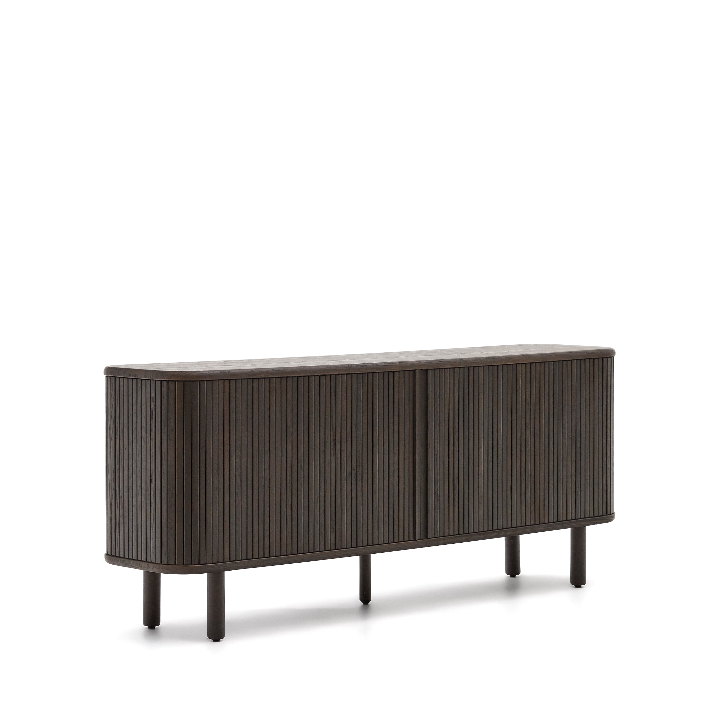 Mailen 2 door sideboard in ash veneer with a dark finish 180 x 75 cm - Product Image