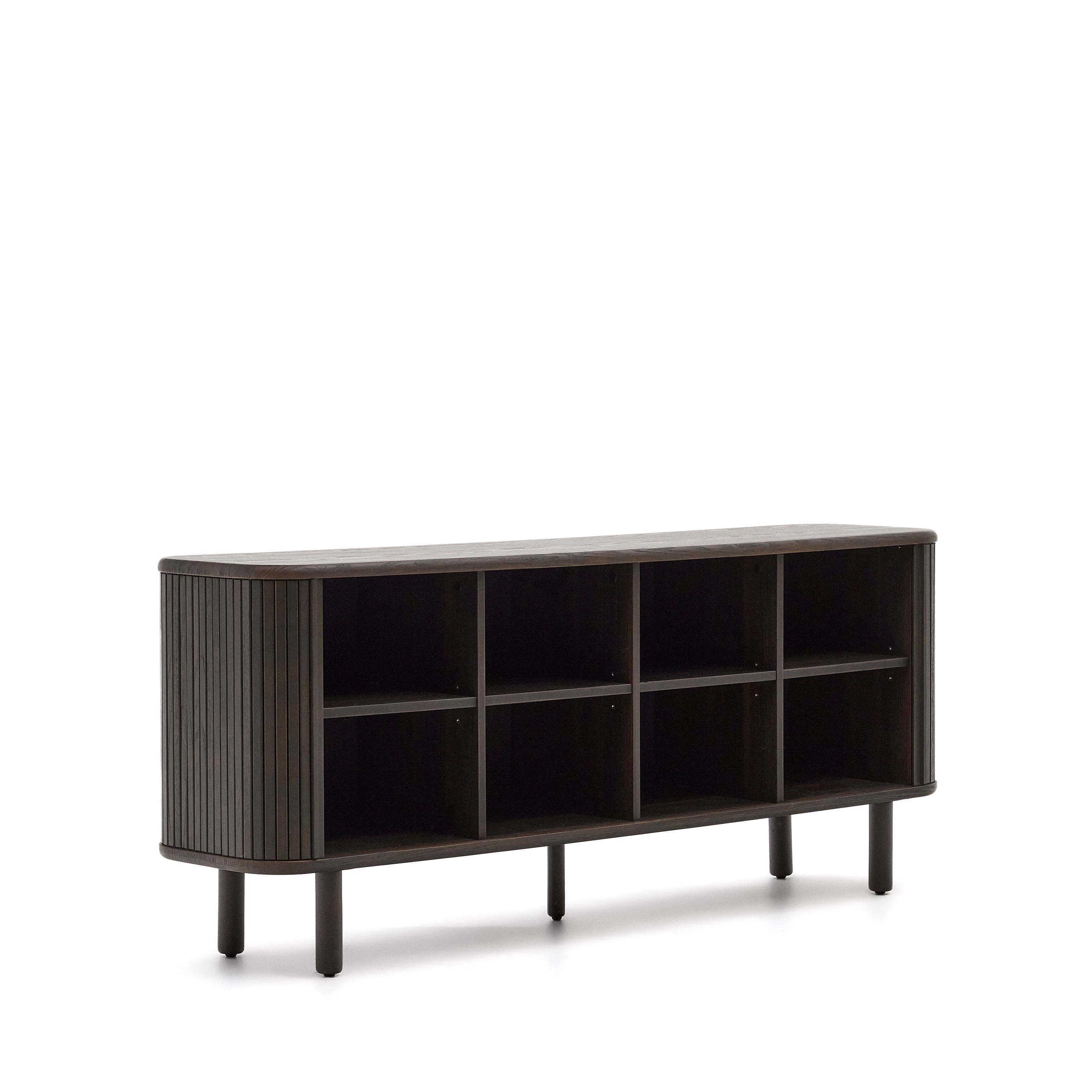 Mailen 2 door sideboard in ash veneer with a dark finish 180 x 75 cm - Product Image
