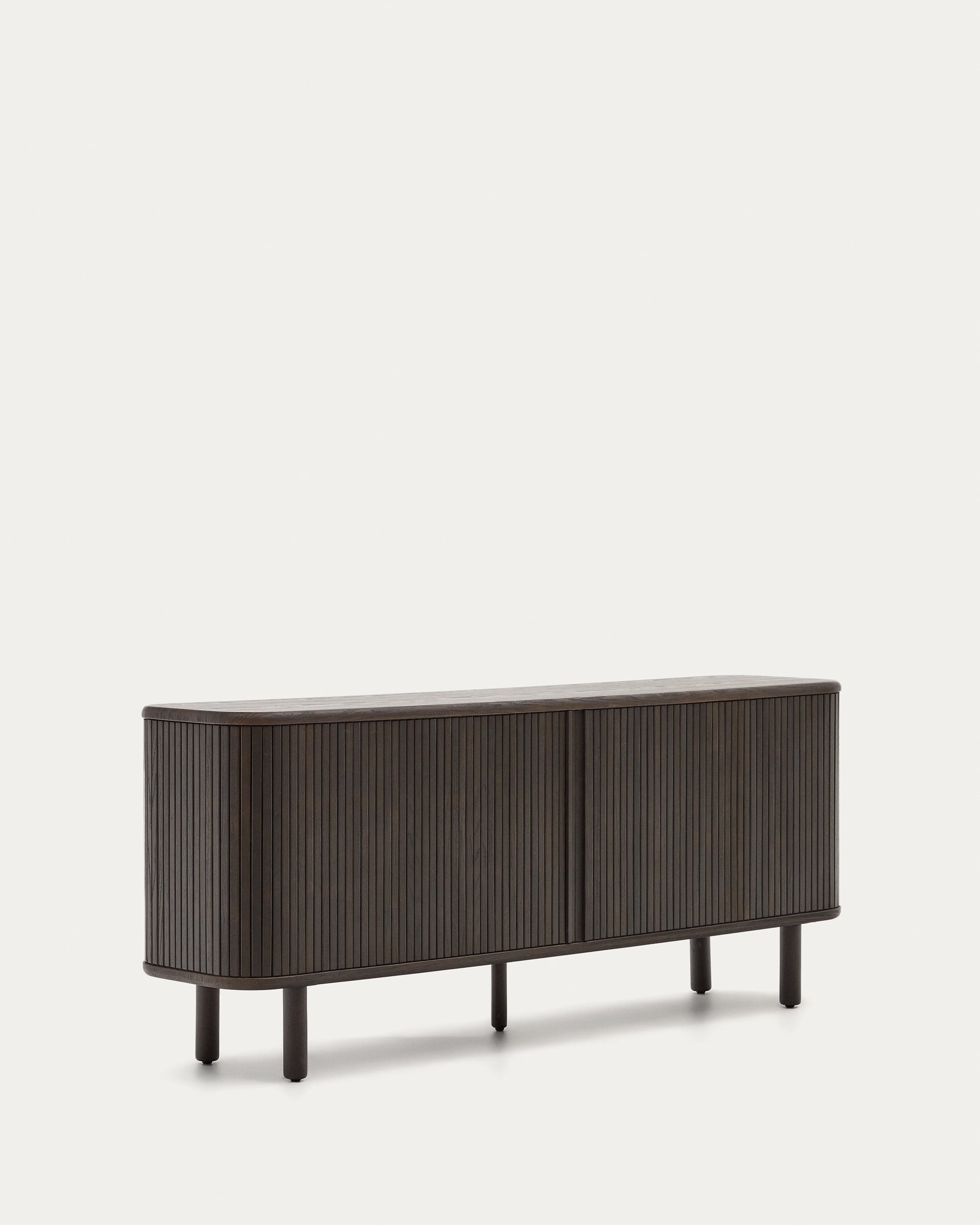Mailen 2 door sideboard in ash veneer with a dark finish 180 x 75 cm - Product View