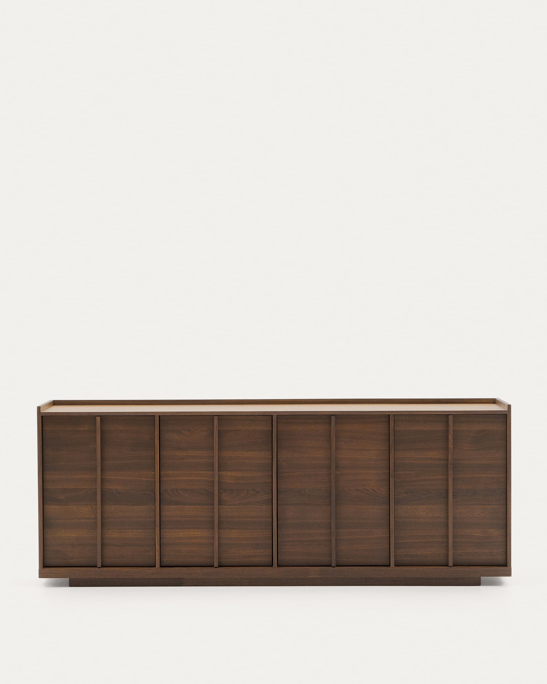 Onix side cabinet with walnut veneer, dark finish, 200 x 80 cm