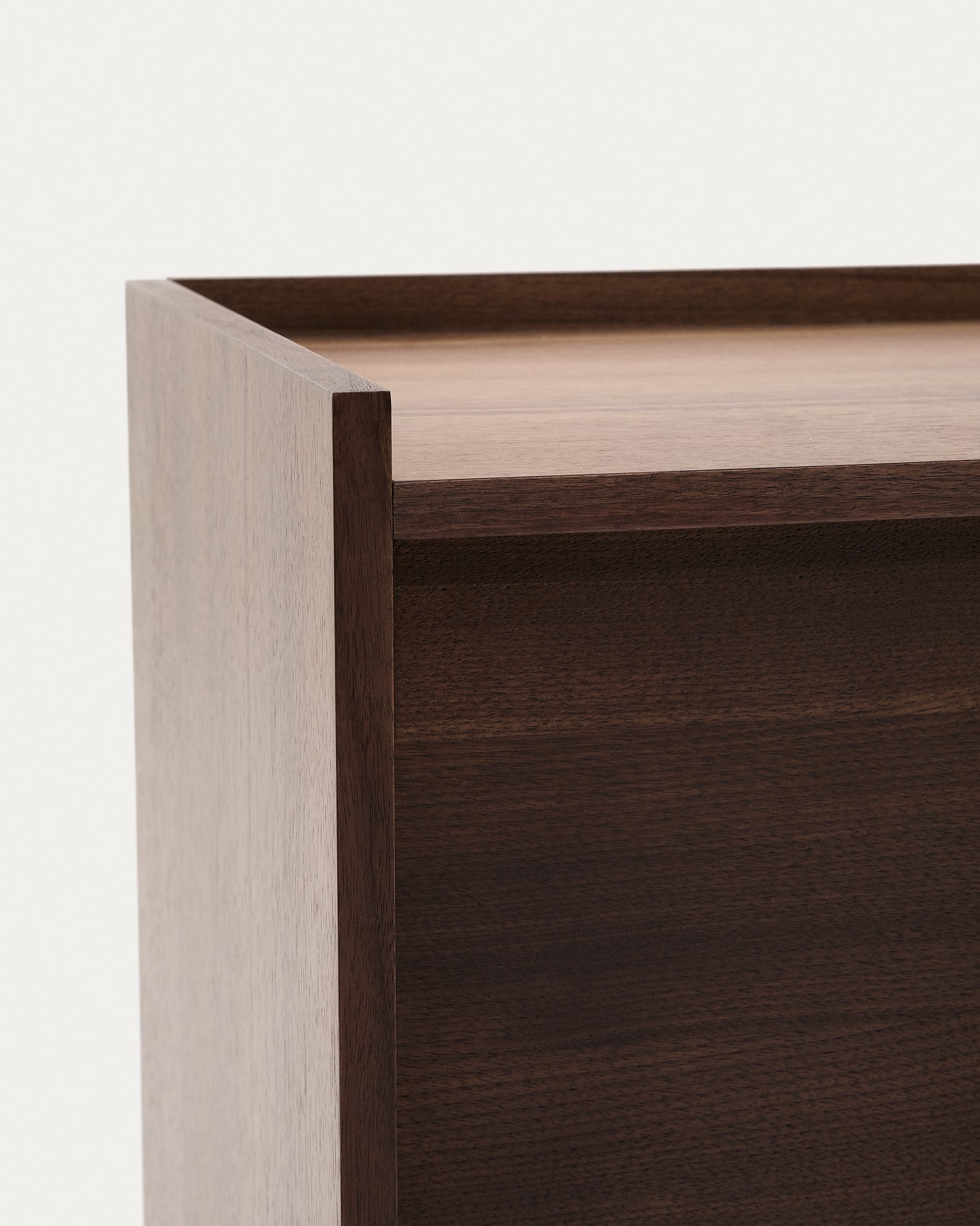 Onix side cabinet with walnut veneer, dark finish, 200 x 80 cm