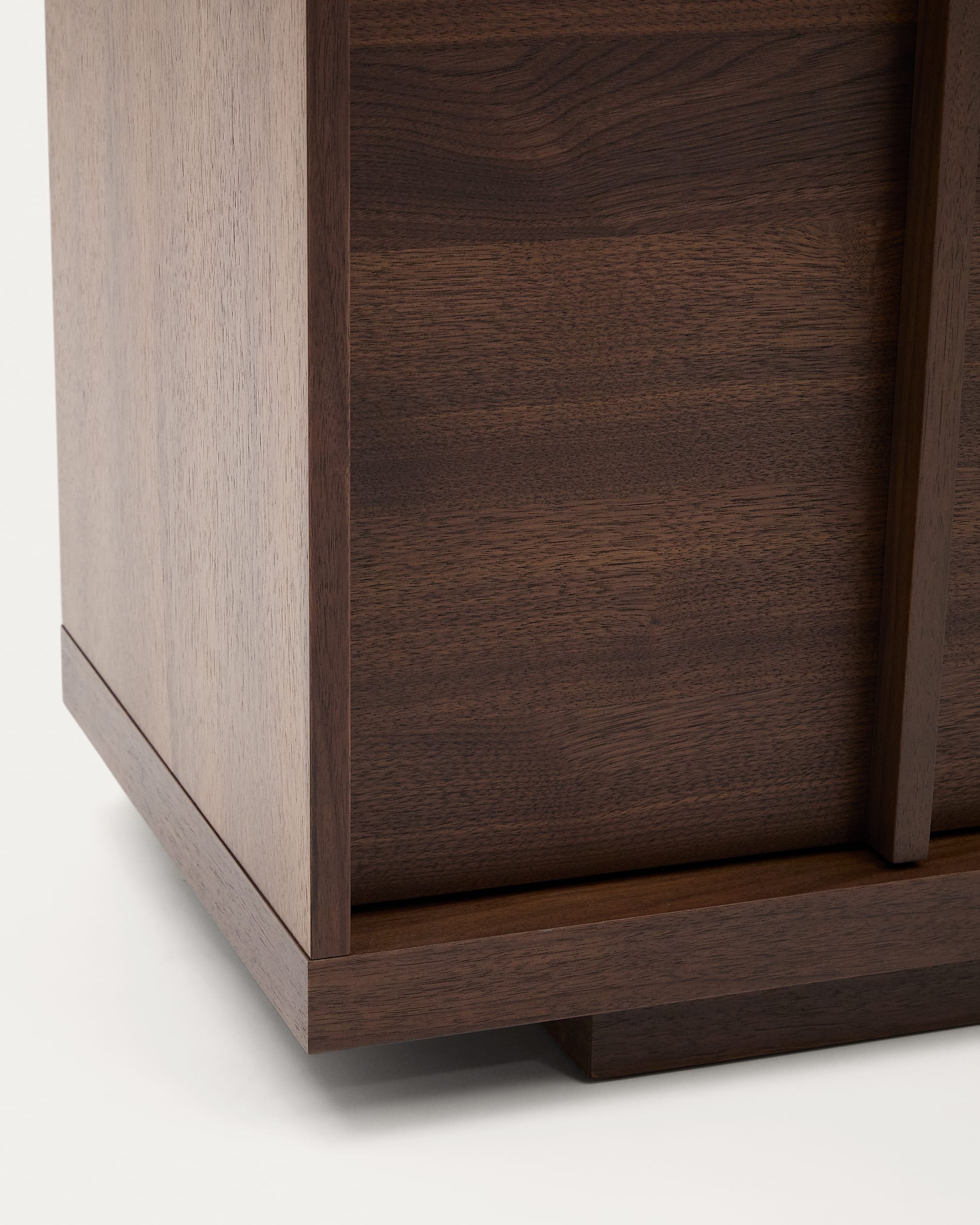 Onix side cabinet with walnut veneer, dark finish, 200 x 80 cm