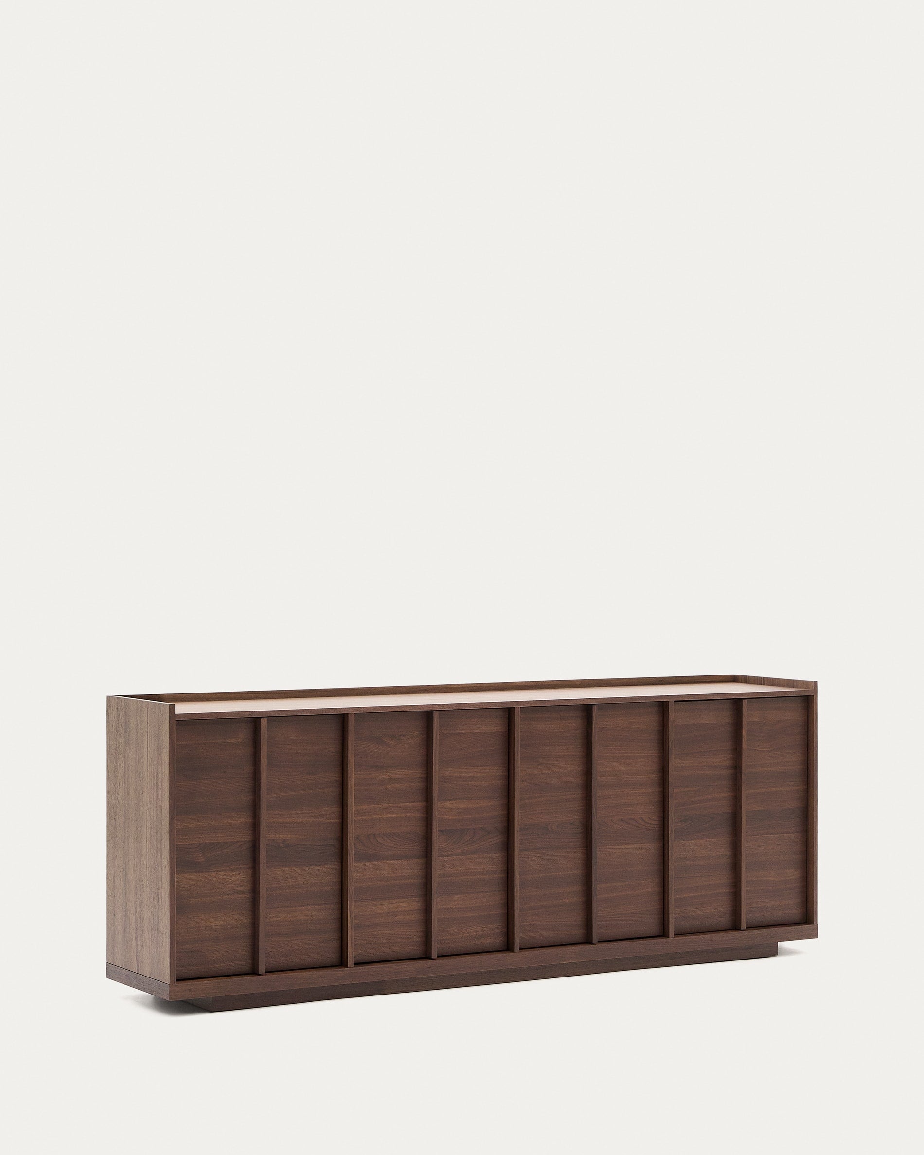 Onix side cabinet with walnut veneer, dark finish, 200 x 80 cm