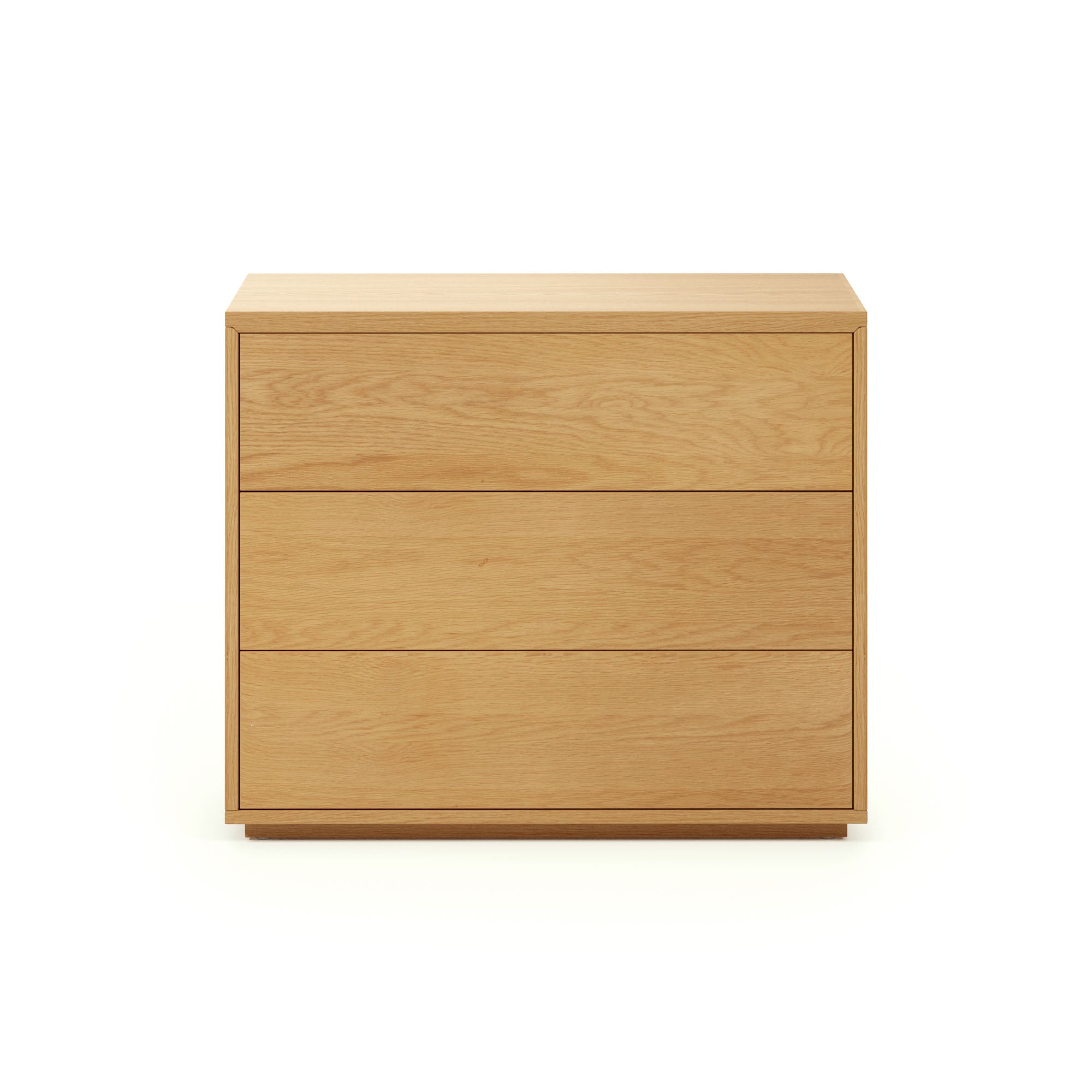 Abilen 3-drawer oak veneer chest of drawers, 90 x 75 cm, FSC™ certified - Product Image