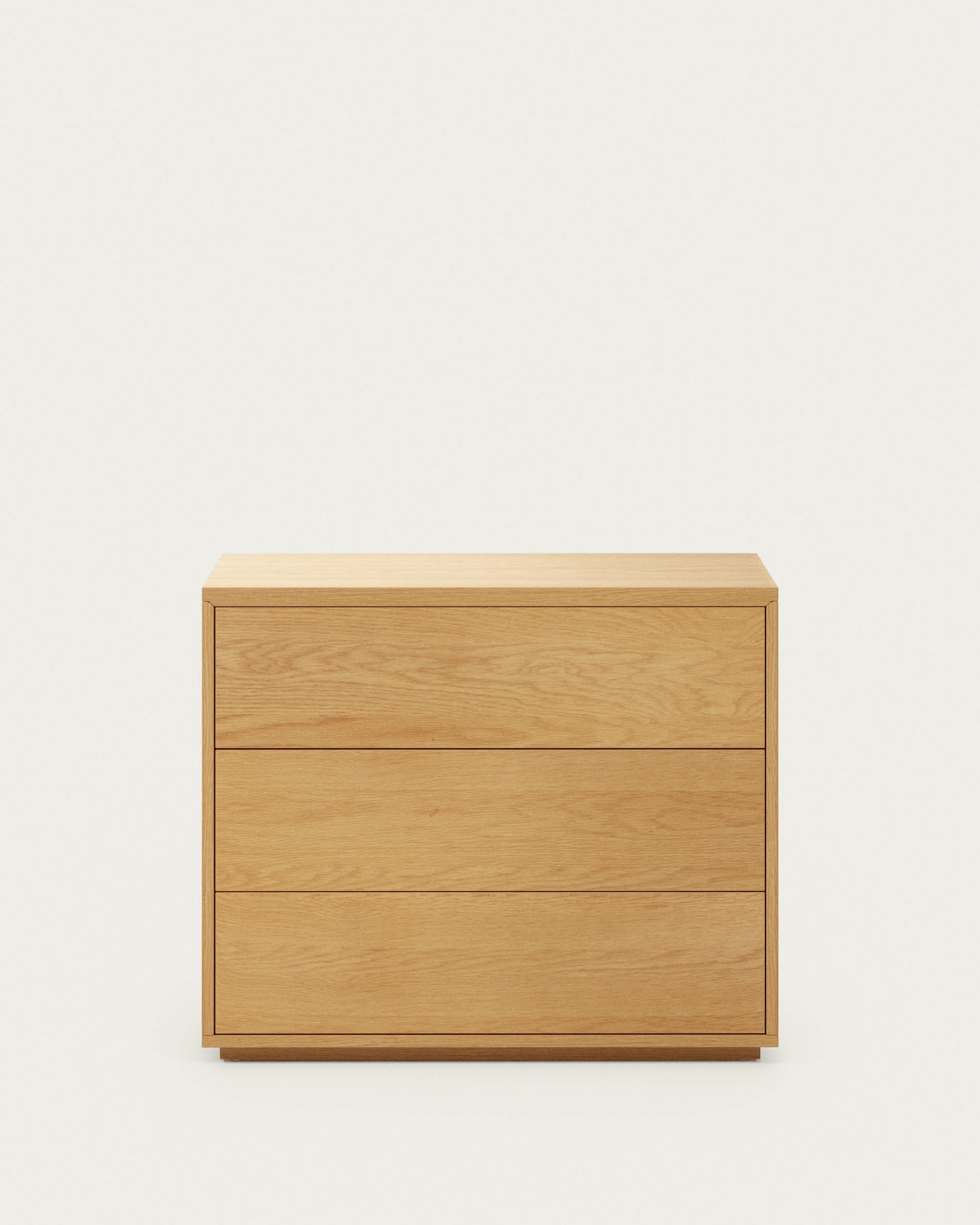 Abilen 3-drawer oak veneer chest of drawers, 90 x 75 cm, FSC™ certified - Product View