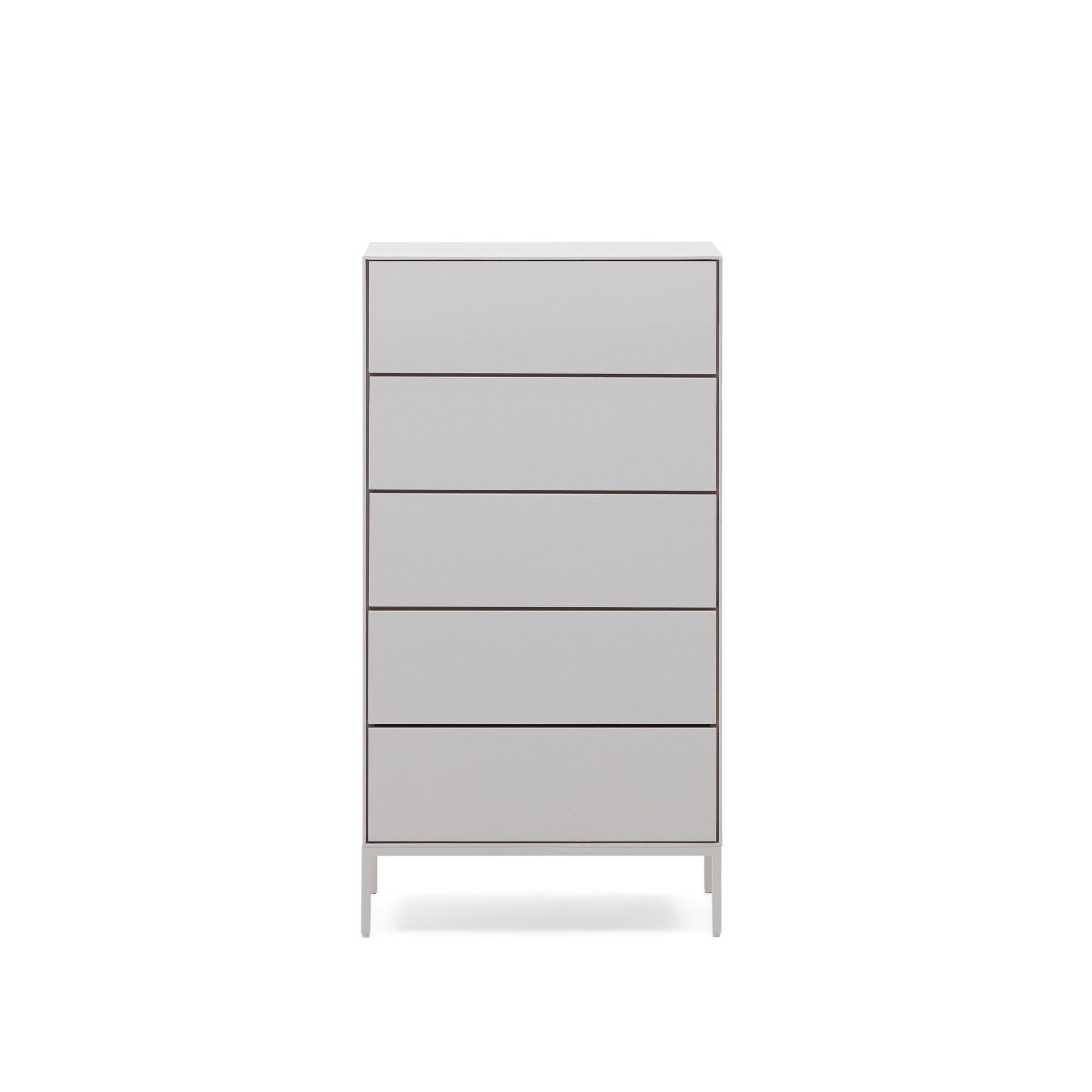 Vedrana 5-drawer chest of drawers white lacquered MDF 60 x 114 cm - Product Image