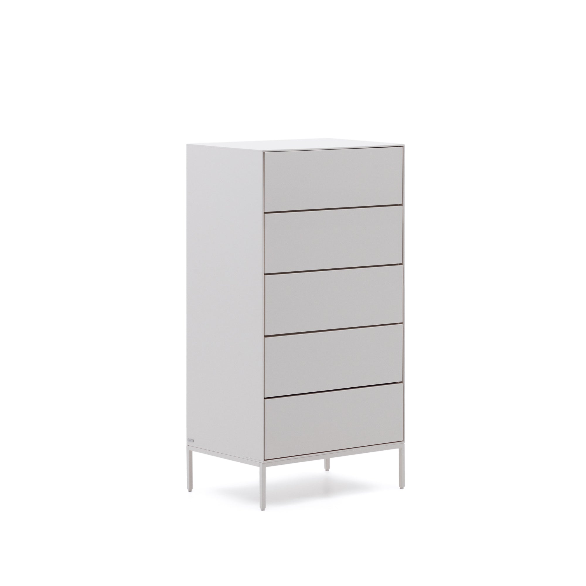 Vedrana 5-drawer chest of drawers white lacquered MDF 60 x 114 cm - Product Image