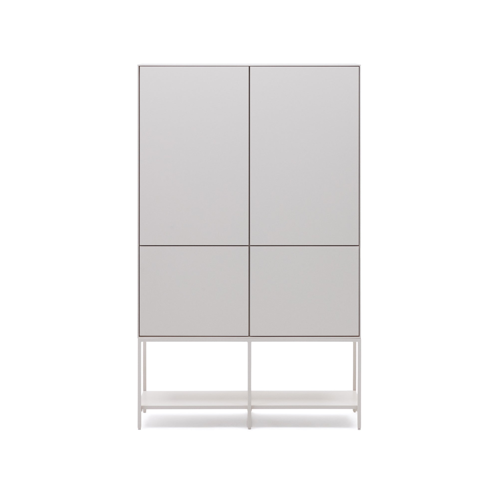 Vedrana 4-door tall sideboard white lacquered MDF 97.5 x 160 cm - Product Image