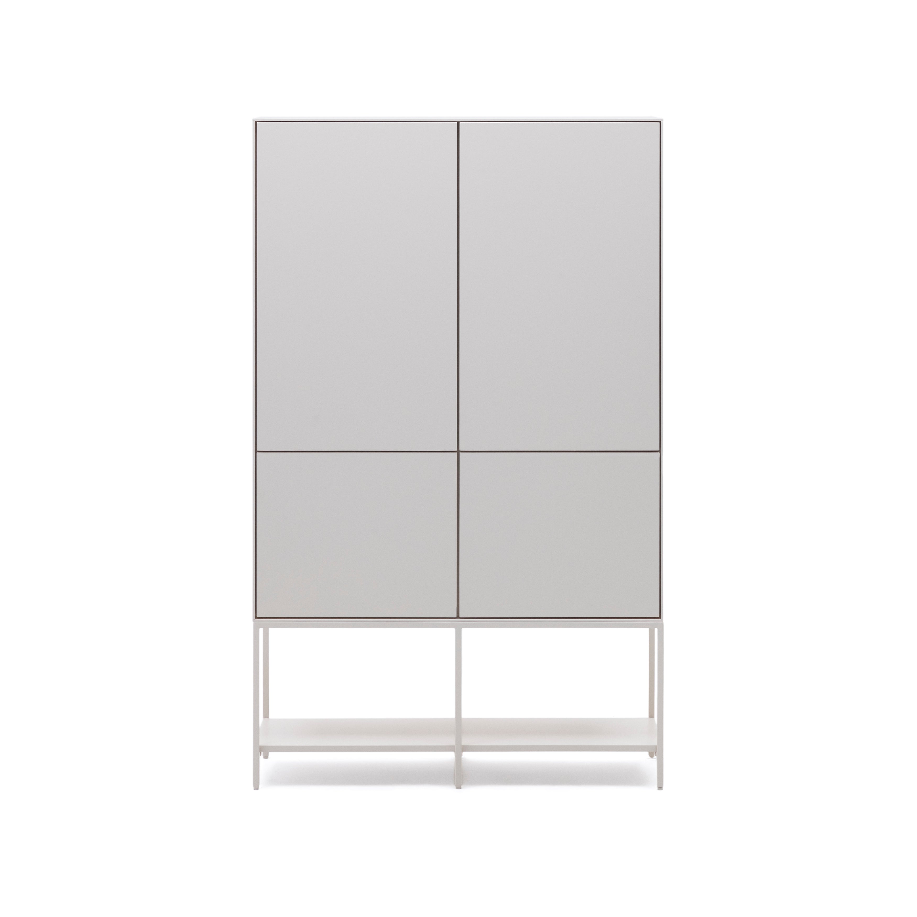 Vedrana 4-door tall sideboard white lacquered MDF 97.5 x 160 cm - Product Image