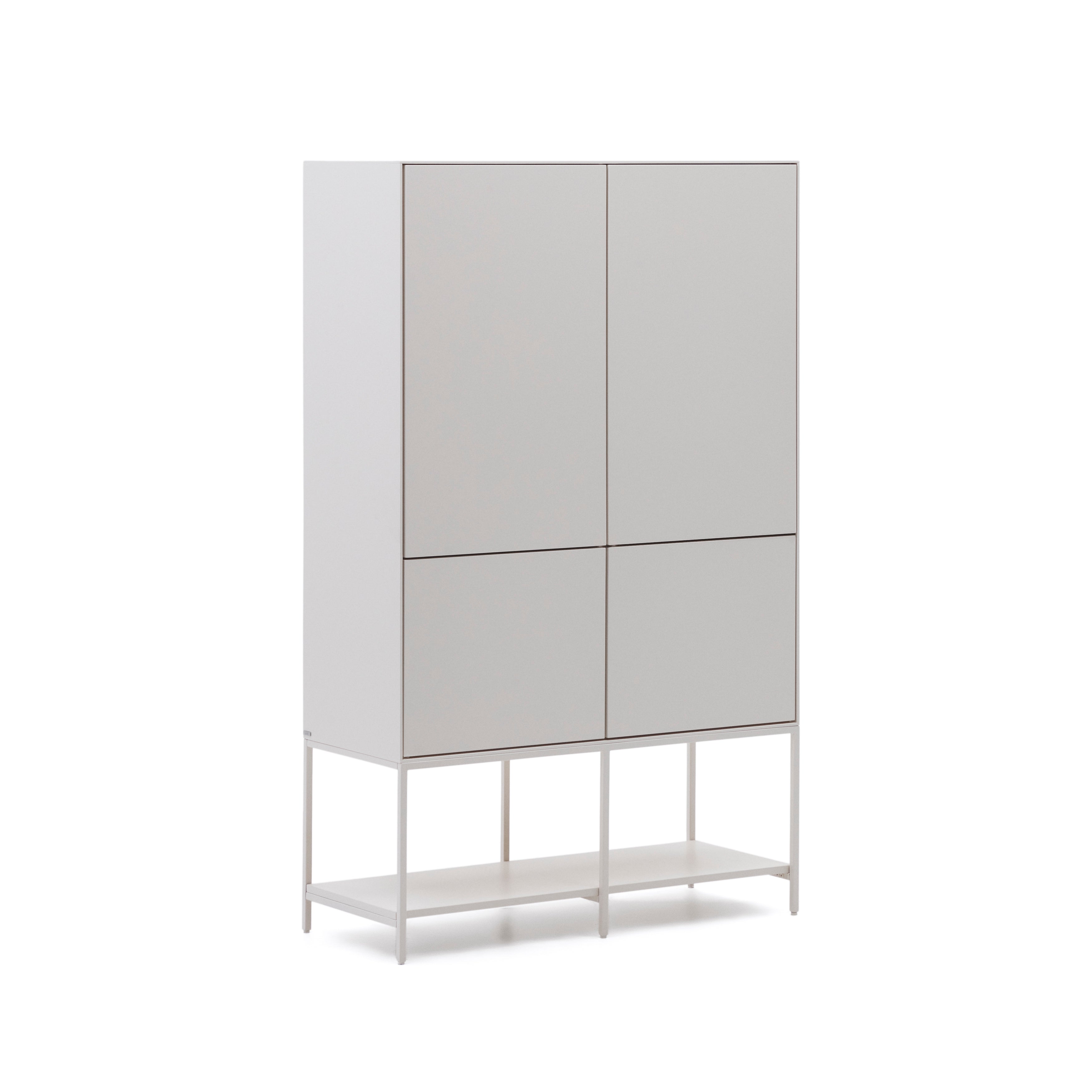 Vedrana 4-door tall sideboard white lacquered MDF 97.5 x 160 cm - Product Image