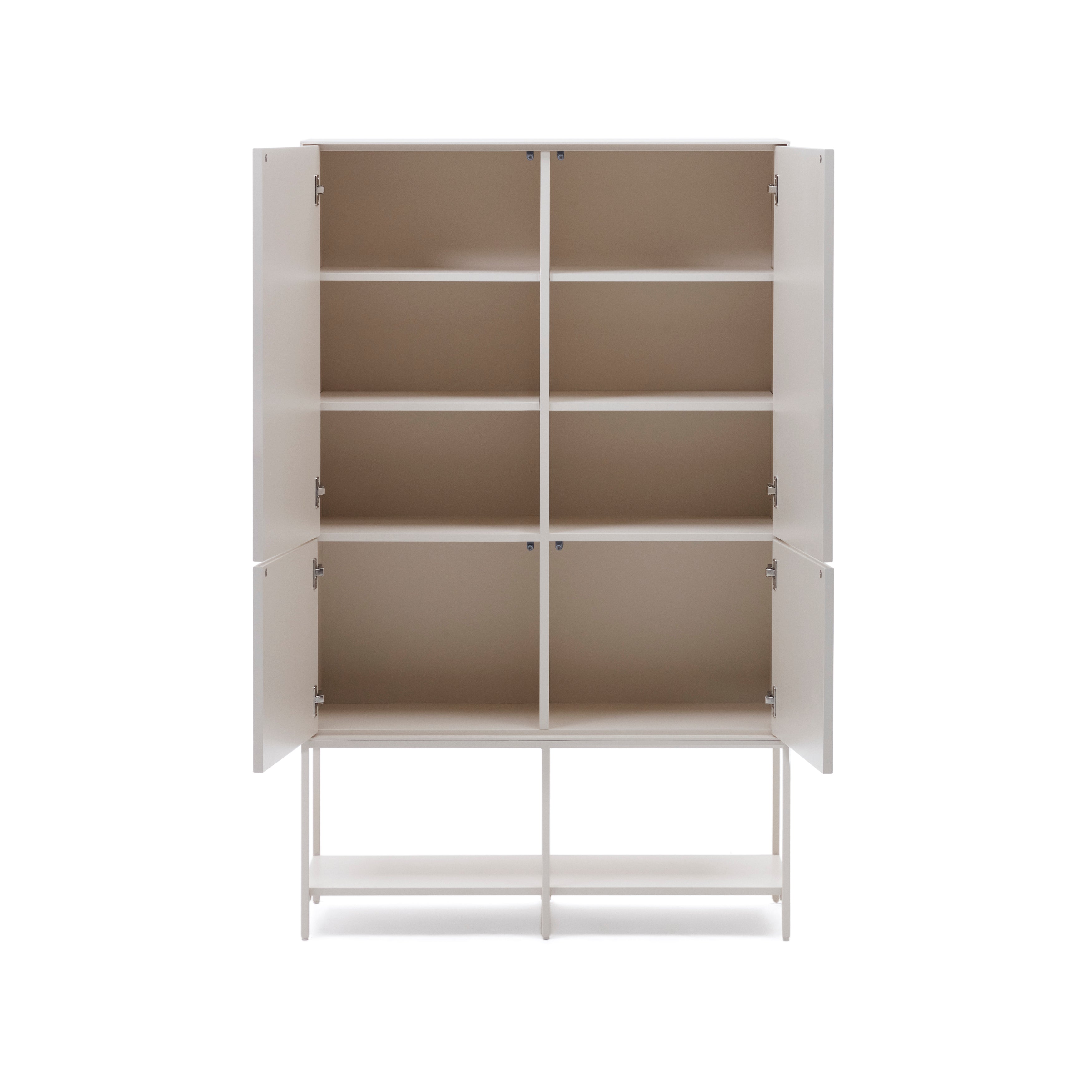 Vedrana 4-door tall sideboard white lacquered MDF 97.5 x 160 cm - Product Image