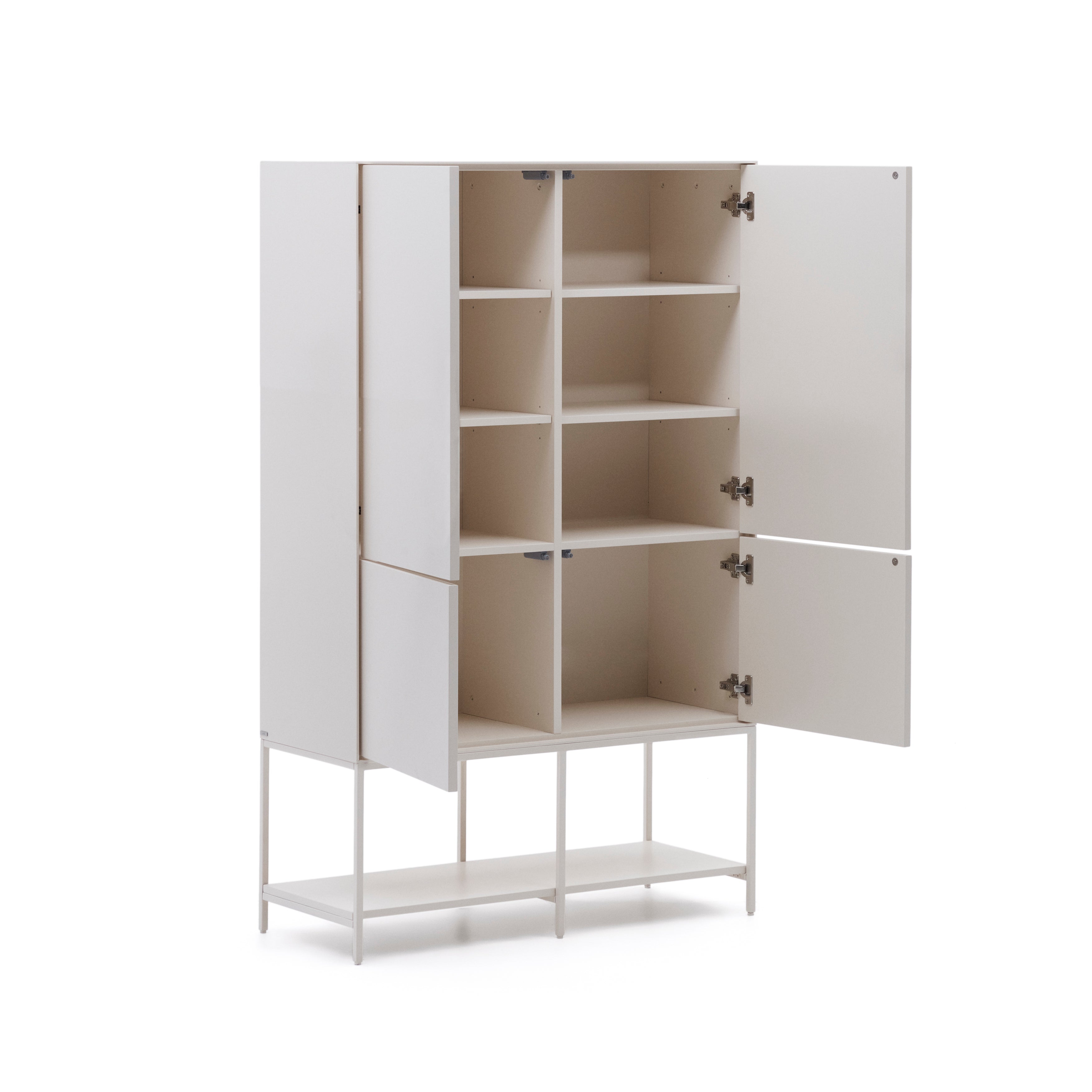Vedrana 4-door tall sideboard white lacquered MDF 97.5 x 160 cm - Product Image